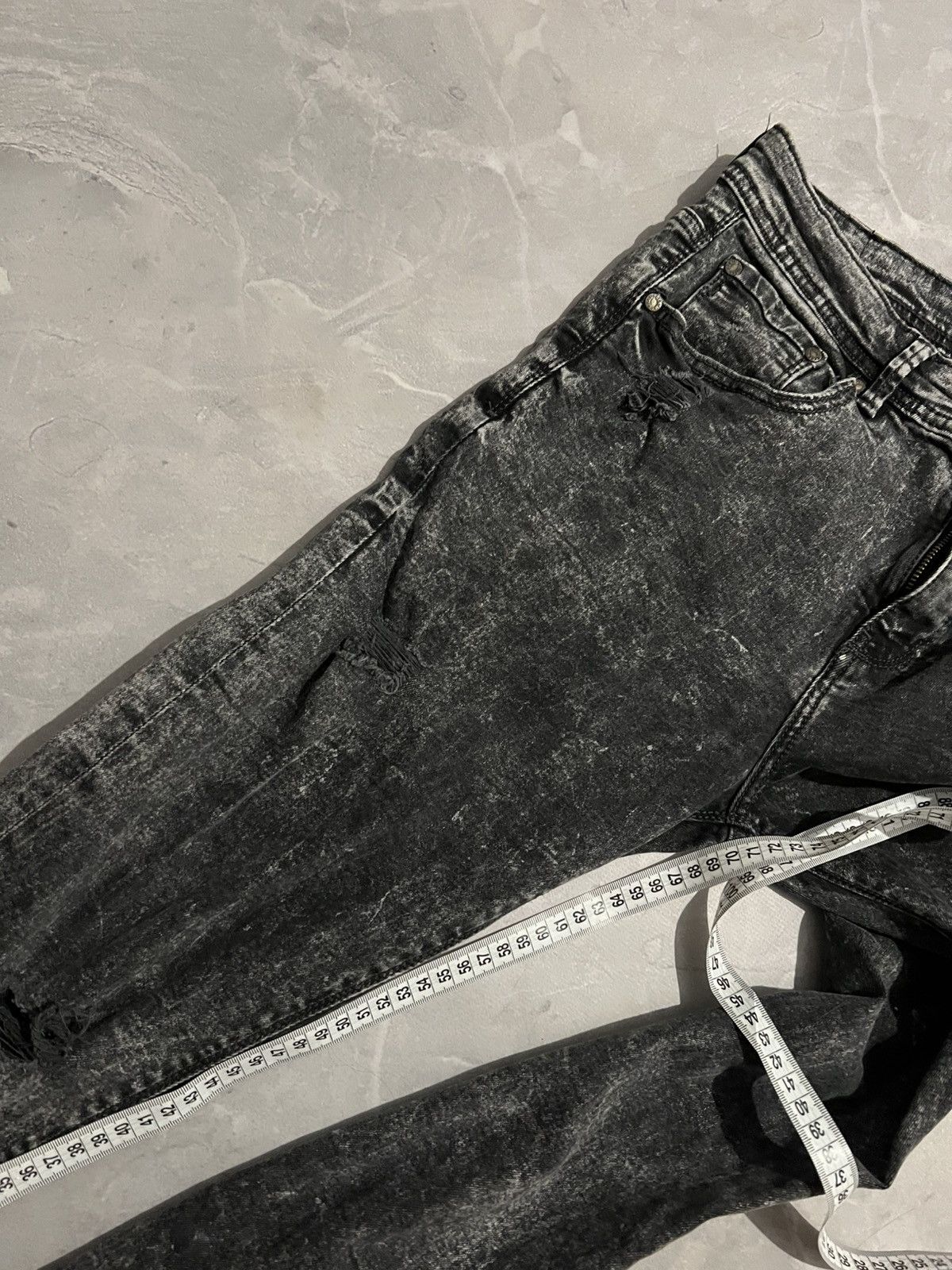 Japanese Brand Y2K Skinny Washed Faded Jeans / Tokyo Vibe Glamour / Grunge Size US 32 / EU 48 - 11 Thumbnail