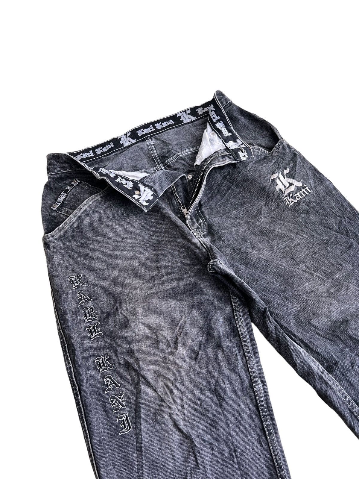 Y2K Karl Kani ™️ Logo Embroidered Baggy Jeans Denim