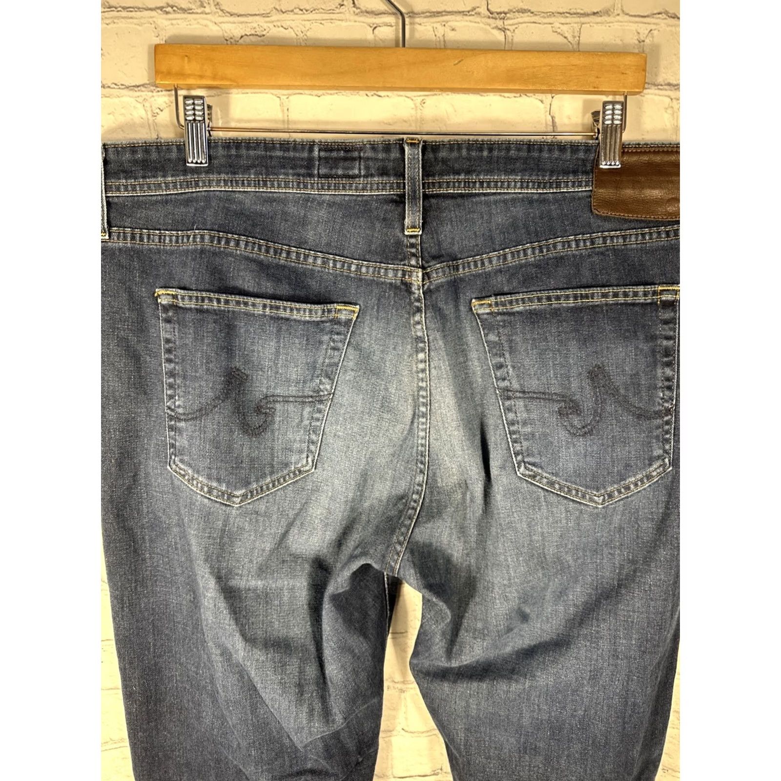 Denime AG Denim 360 The Everett Slim Straight Jeans 38x32 Mens Blue Size US 38 / EU 54 - 7 Thumbnail