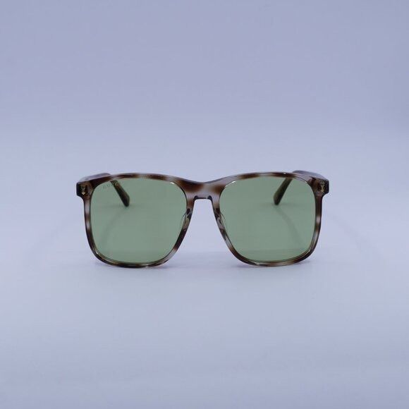 Gucci Gucci GG1041S 004 Sunglasses Havana Square Frame Size ONE SIZE - 4 Thumbnail