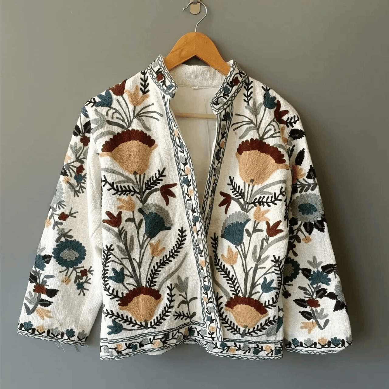 Handmade TNT Suzani Jacket, Winter jacket, quilted jacket Size L / US 10 / IT 46 - 6 Thumbnail