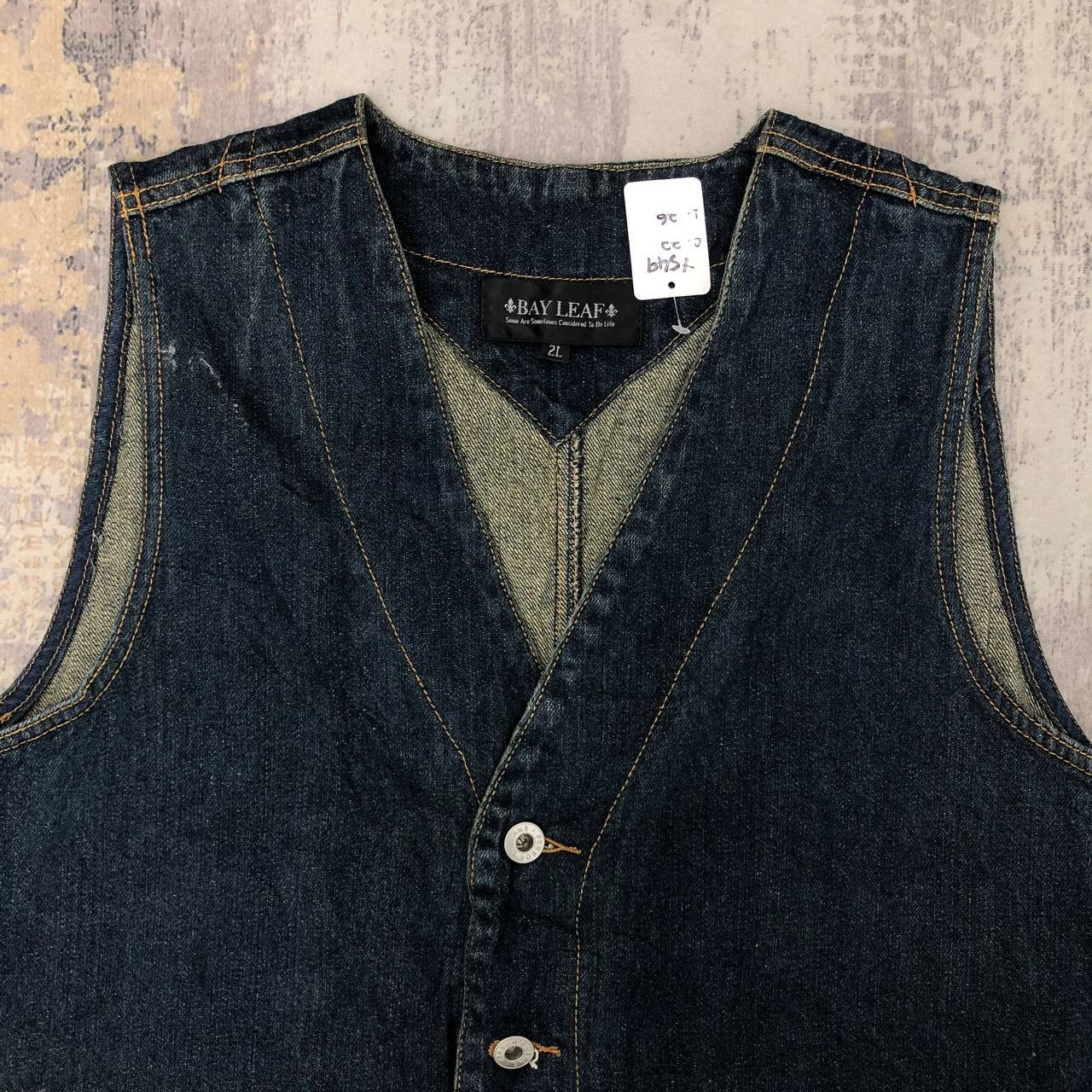 Japanese Brand Y549 JAPAN BAY LESF DENIM VESTS Size US XXL / EU 58 / 5 - 4 Thumbnail