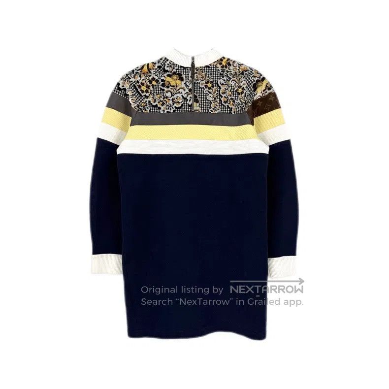 Louis Vuitton Louis Vuitton Blue and yellow floral badge logo hoodie dre Size S / US 4 / IT 40 - 2 Thumbnail