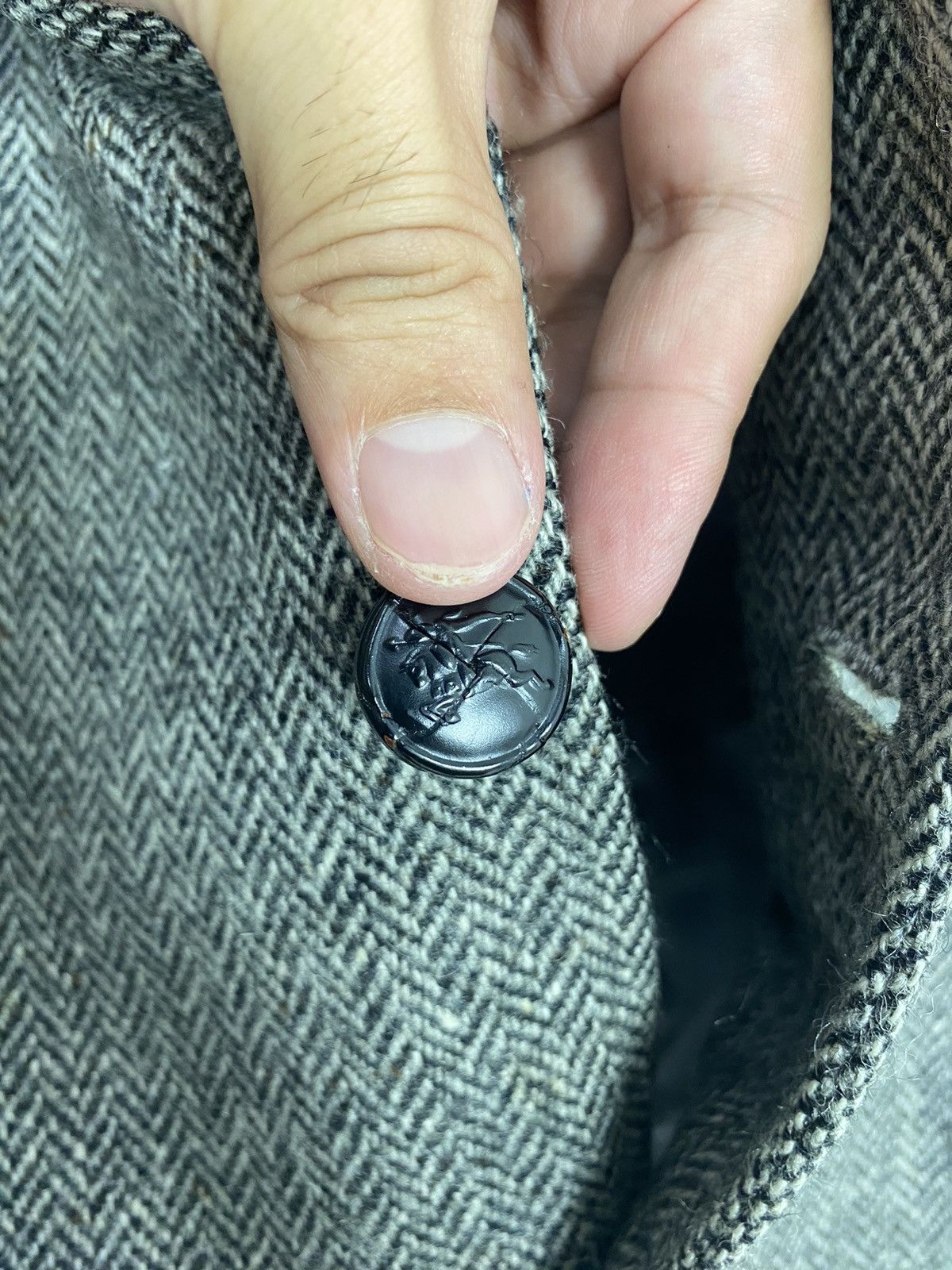 Burberry Rare‼️ Vintage Burberrys Herringbone Wool Coat Blazer Size US S / EU 44-46 / 1 - 8 Thumbnail