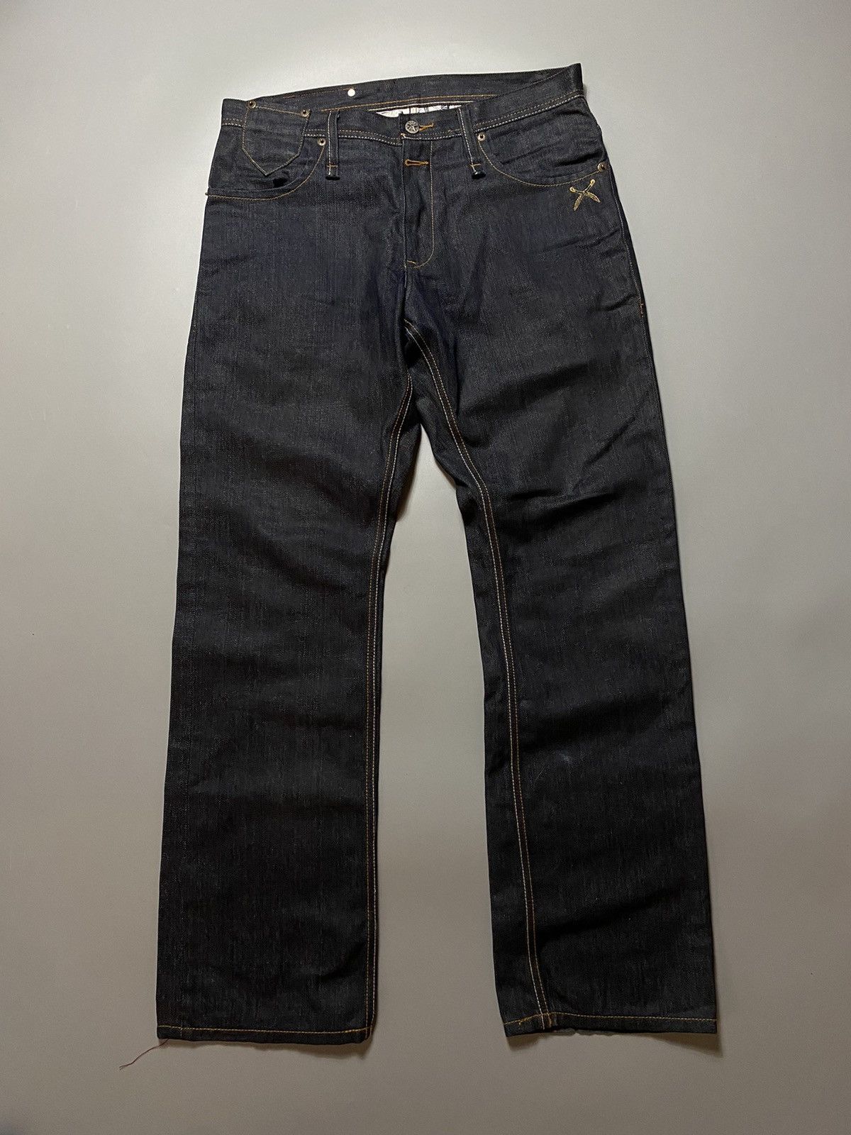 Artful Dodger × Japanese Brand × Vintage Artful Dodger y2k leather elements denim pants Size US 32 / EU 48 - 2 Thumbnail