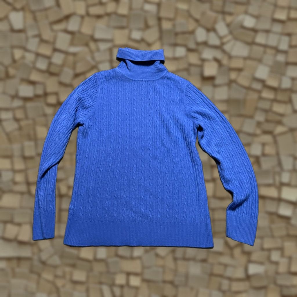 Croft & Barrow Croft&Barrow Sweater Women's Medium Blue Long Sleeve Pullover Turtleneck Size M / US 6-8 / IT 42-44 - 1 Thumbnail