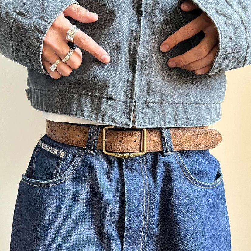 Cowboy Equipment × Vintage vintage style brown american western floral rustic boho belt Size ONE SIZE - 3 Thumbnail
