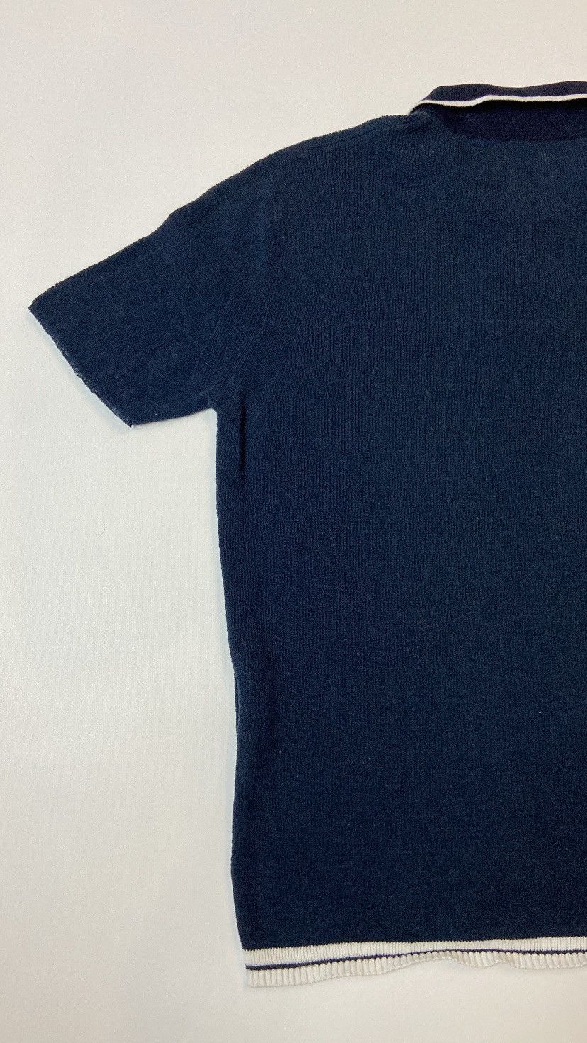 Jacquemus Jacquemus Navy Knit Polo Shirt White Trim Size M Size US M / EU 48-50 / 2 - 7 Thumbnail
