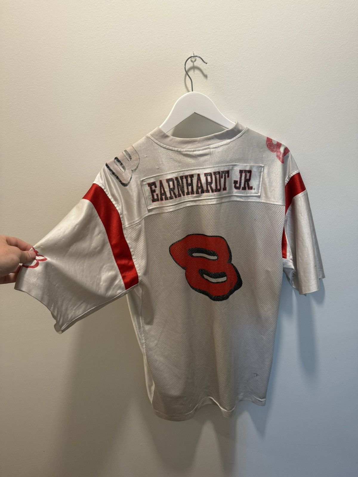 NASCAR THRASHED DALE JR BUDWEISER JERSEY Size US L / EU 52-54 / 3 - 8 Thumbnail