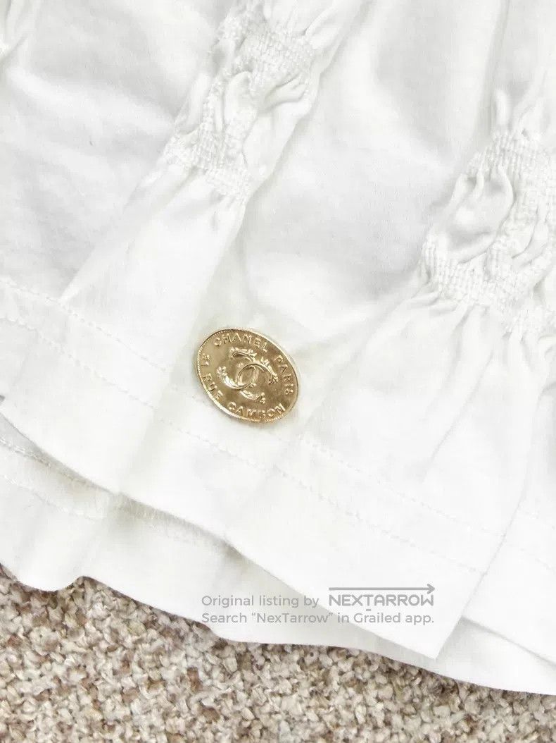 Chanel Chanel Pleated double C logo short sleeves Size S / US 4 / IT 40 - 4 Thumbnail