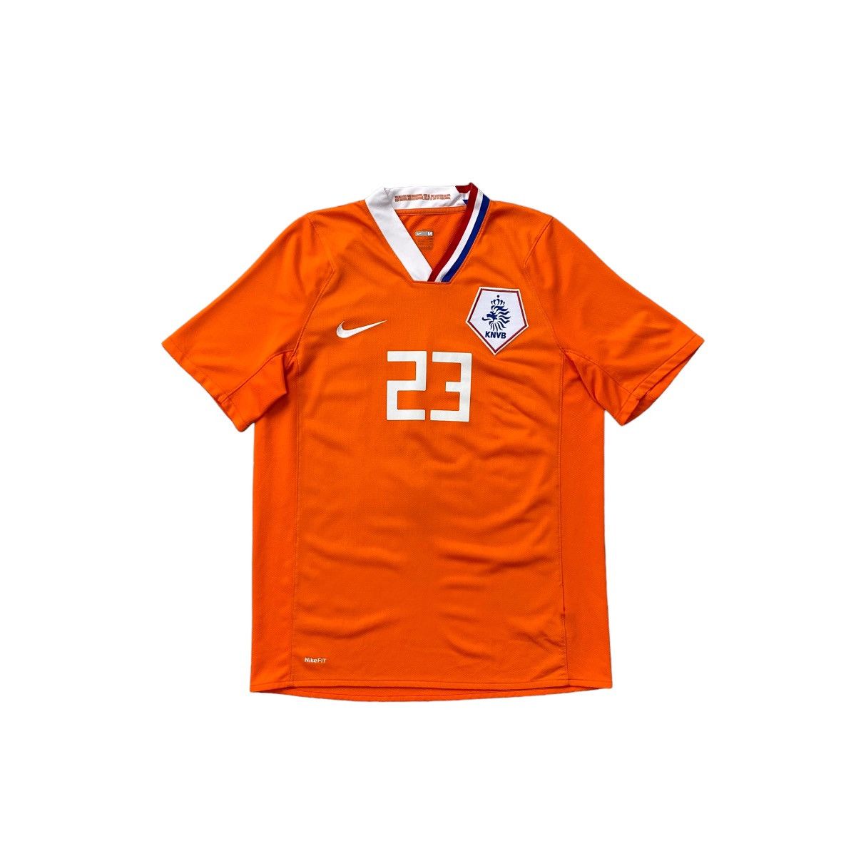 image of Nike Knvb Netherlands Team 23 Van Der Vaart 2008/2009 Home in Orange, Men's (Size Medium)