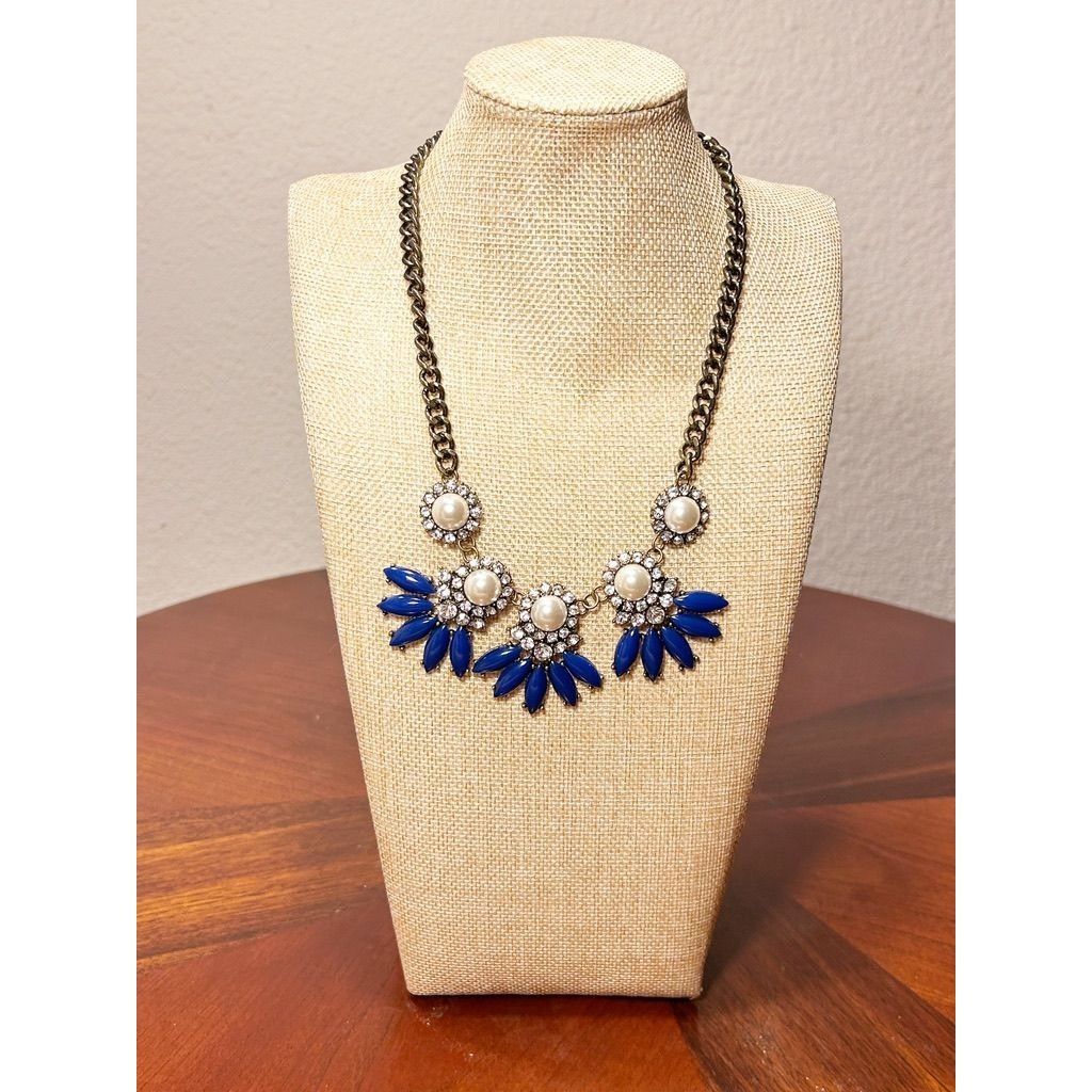 Other BaubleBar Women's Statement Necklace in Blue/White/Clear Size ONE SIZE - 1 Thumbnail