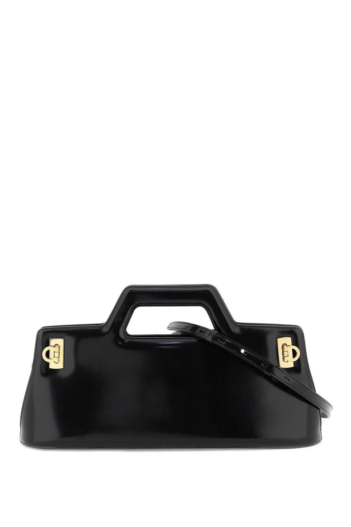 image of Salvatore Ferragamo E/w Wanda Handbag in Black, Women's