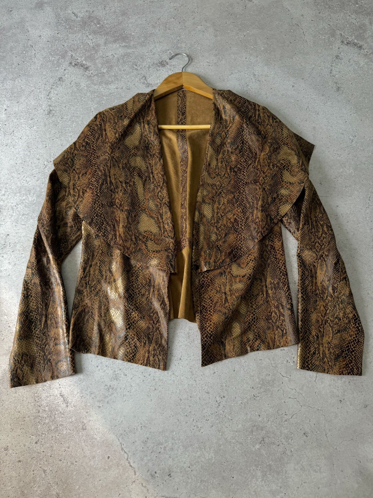 14th Addiction Snake Reptile Imitation Suede Rick Style Jacket Size US S / EU 44-46 / 1 - 2 Thumbnail