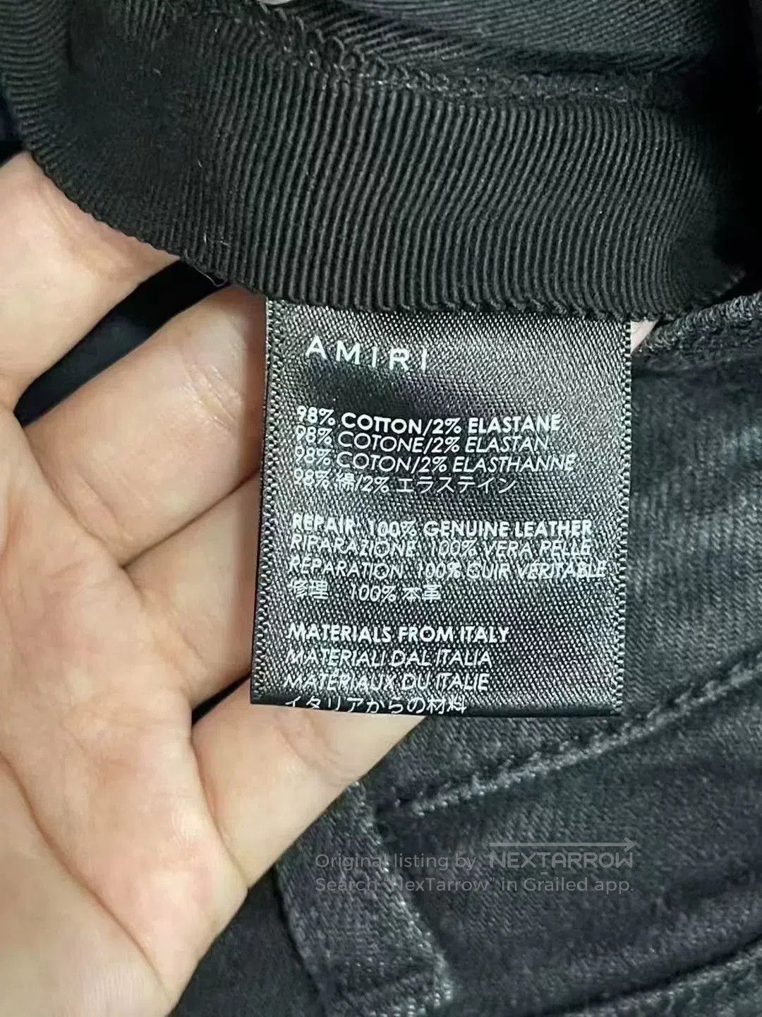 Amiri Amiri Mx2 Black Leather Patchwork Zipper Biker Jeans. Size US 31 - 6 Thumbnail