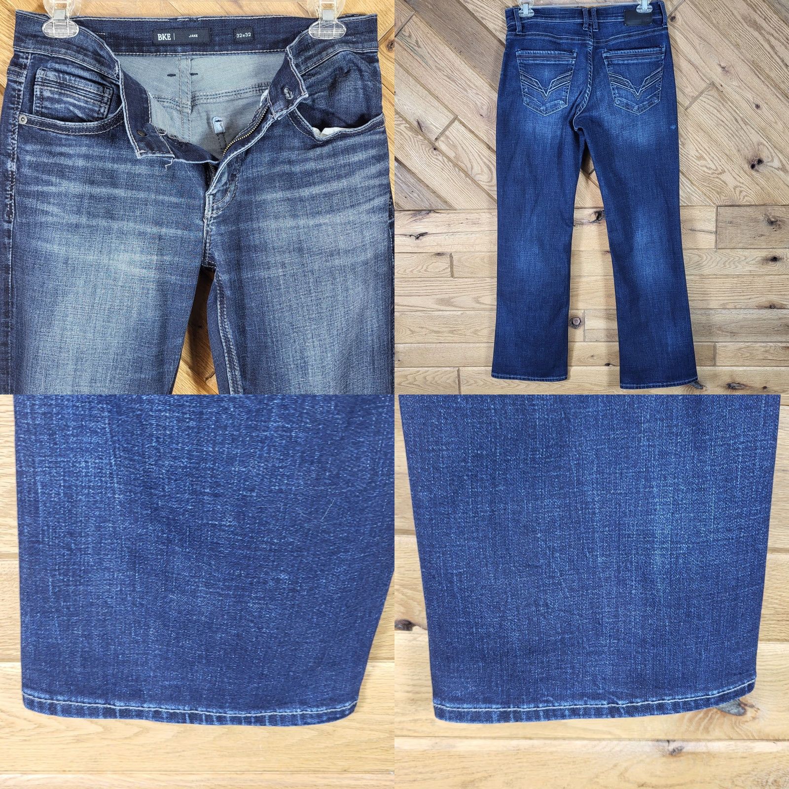 BKE **BKE Jake Mens Straight Leg Jeans Size 32 Dark Wash Distressed Denim** User: **Dark Wash BKE Jake Mens Straight Leg Jeans Size 32 Distressed Denim** Size US 32 / EU 48 - 8 Thumbnail