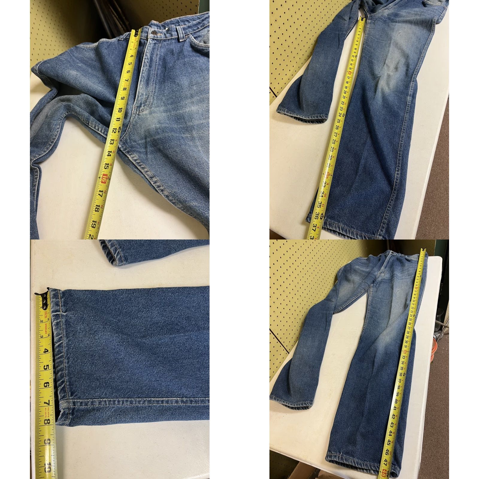 Levi's VINTAGE Levi's Jeans 36x38 Orange Tab Blue Denim 36 38 Men Regular Straight USA Levi's 285 285 Model High Rise Classic Patina Size US 36 / EU 52 - 9 Thumbnail