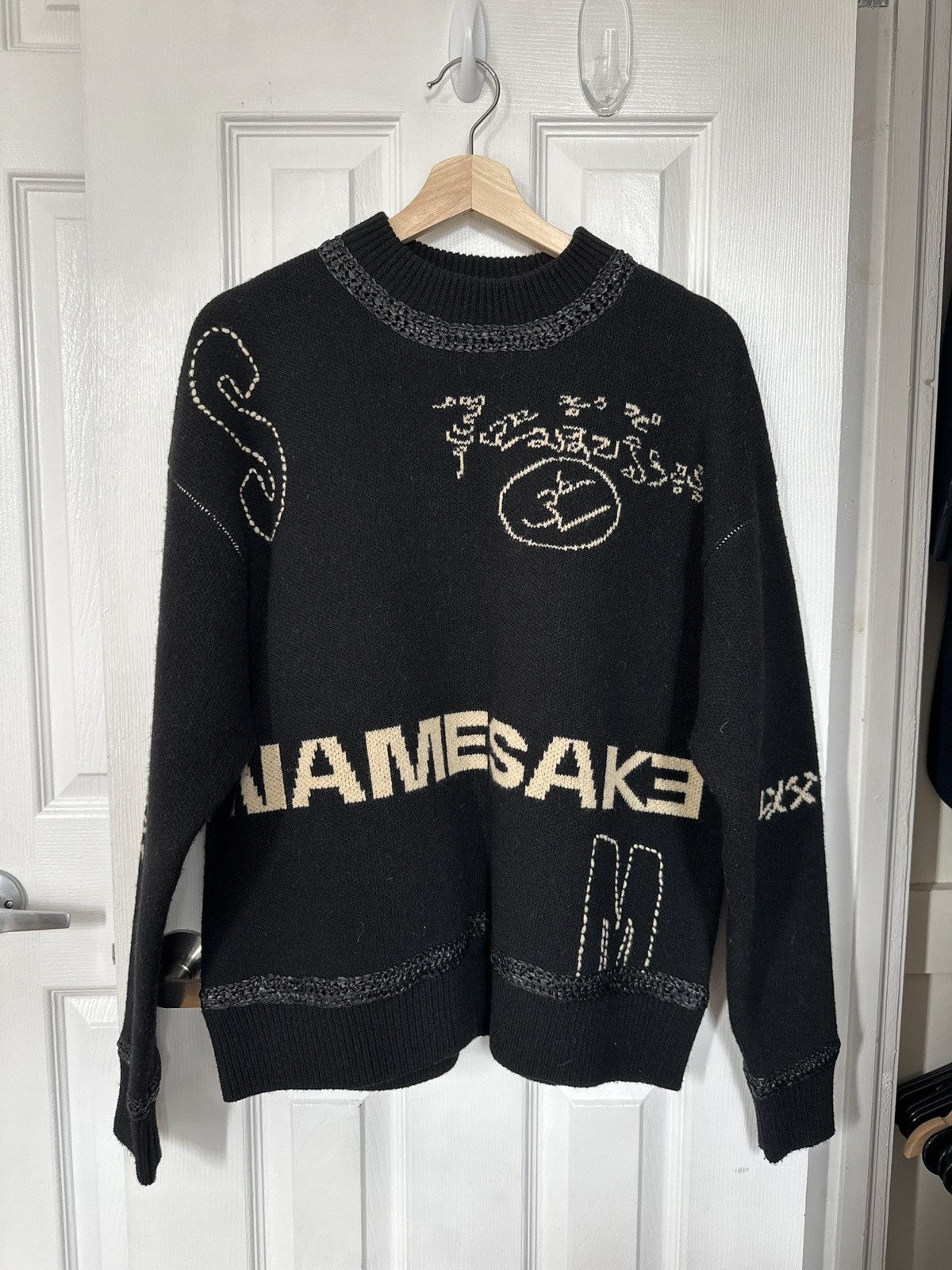 image of Namesake Roots Logo Sweater in Black, Men's (Size XS)