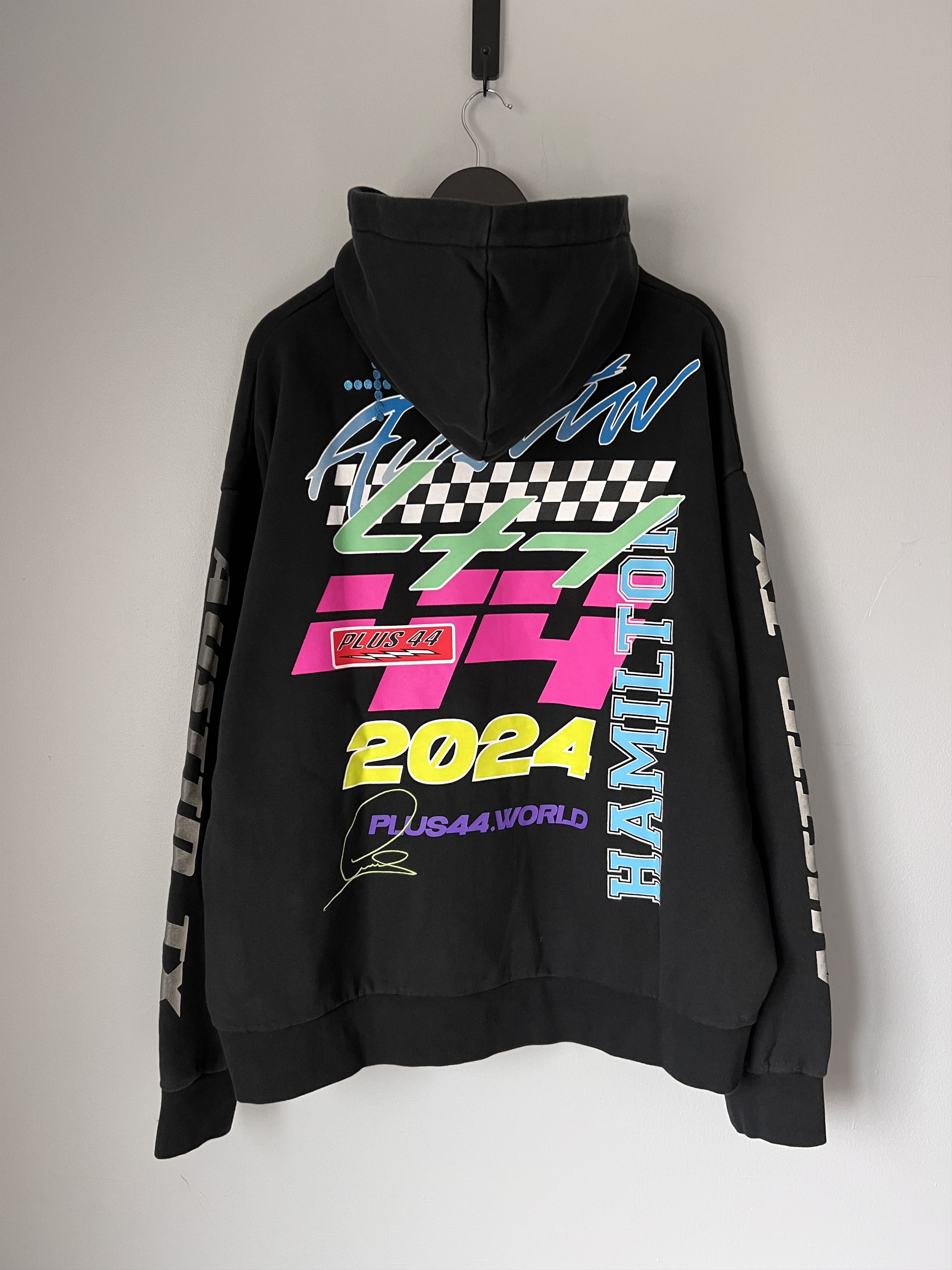 +44 +44 Lewis Hamilton Vintage Austin Pullover Hoodie in Black Size US XL / EU 56 / 4 - 4 Thumbnail