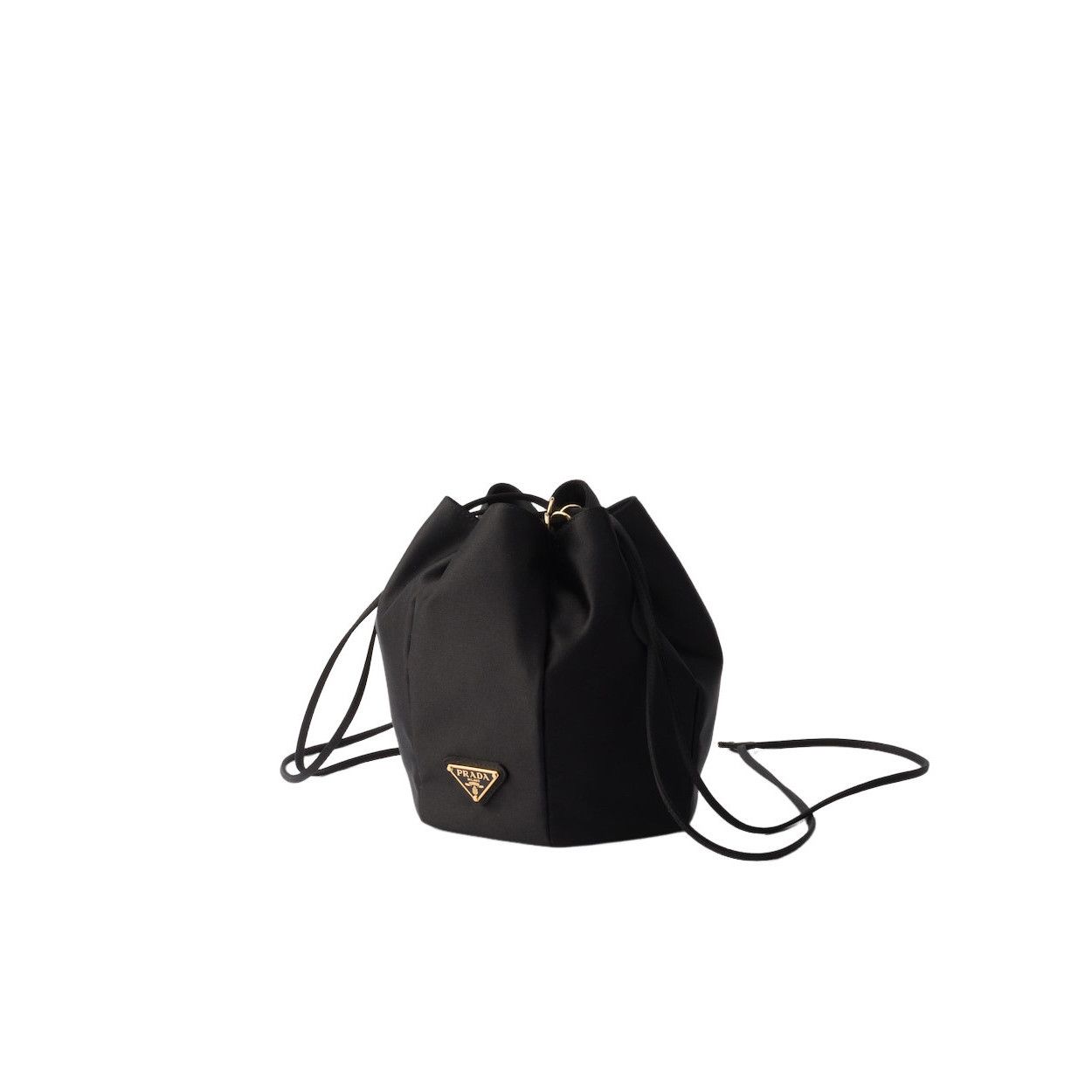 Prada PRADA $1590 Black Satin Mini Bucket Bag New & Authentic Size ONE SIZE - 2 Thumbnail