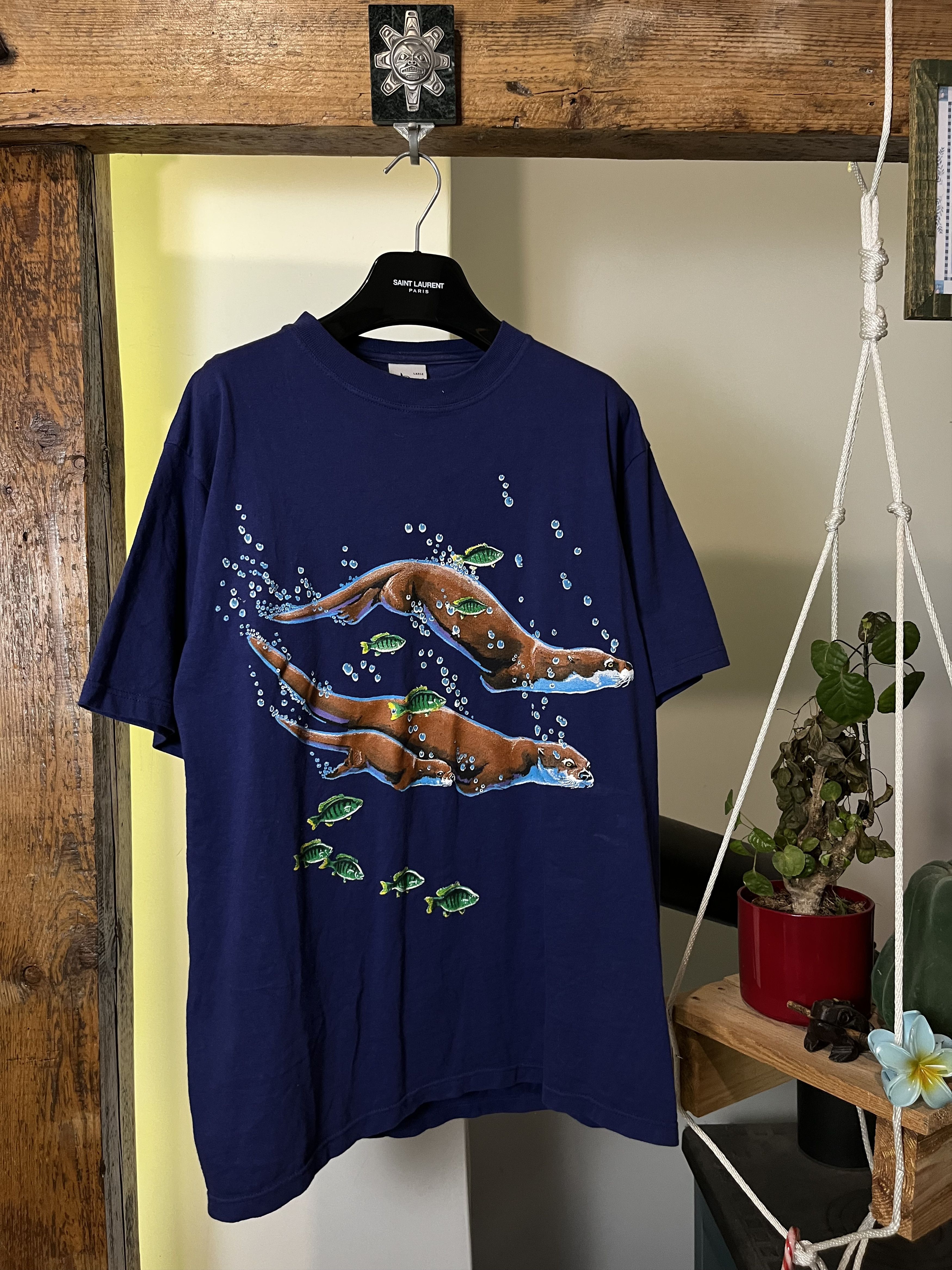 Vintage Vitnage 90s Otter Ocean Cute Animal National Geographic Size US L / EU 52-54 / 3 - 1 Thumbnail