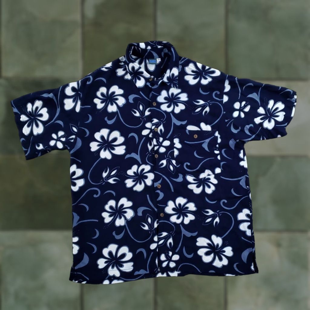 ALOHAS Island X Hawaii Shirt Mens Small Blue Floral Aloha Rayon Button Up Size US S / EU 44-46 / 1 - 1 Thumbnail