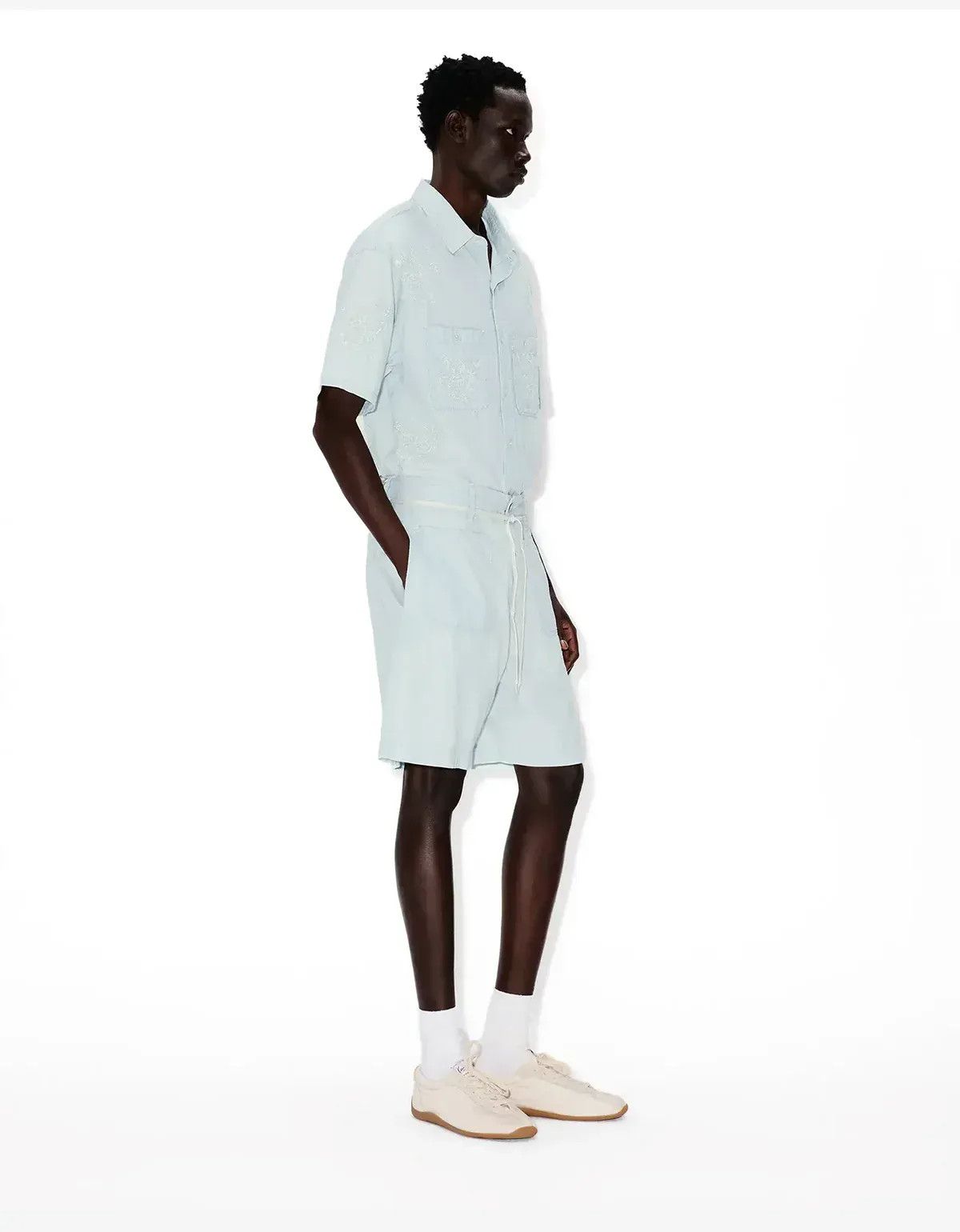 Kenzo Kenzo Blue Stone Bleach Chambray Short Size US 34 / EU 50 - 7 Thumbnail