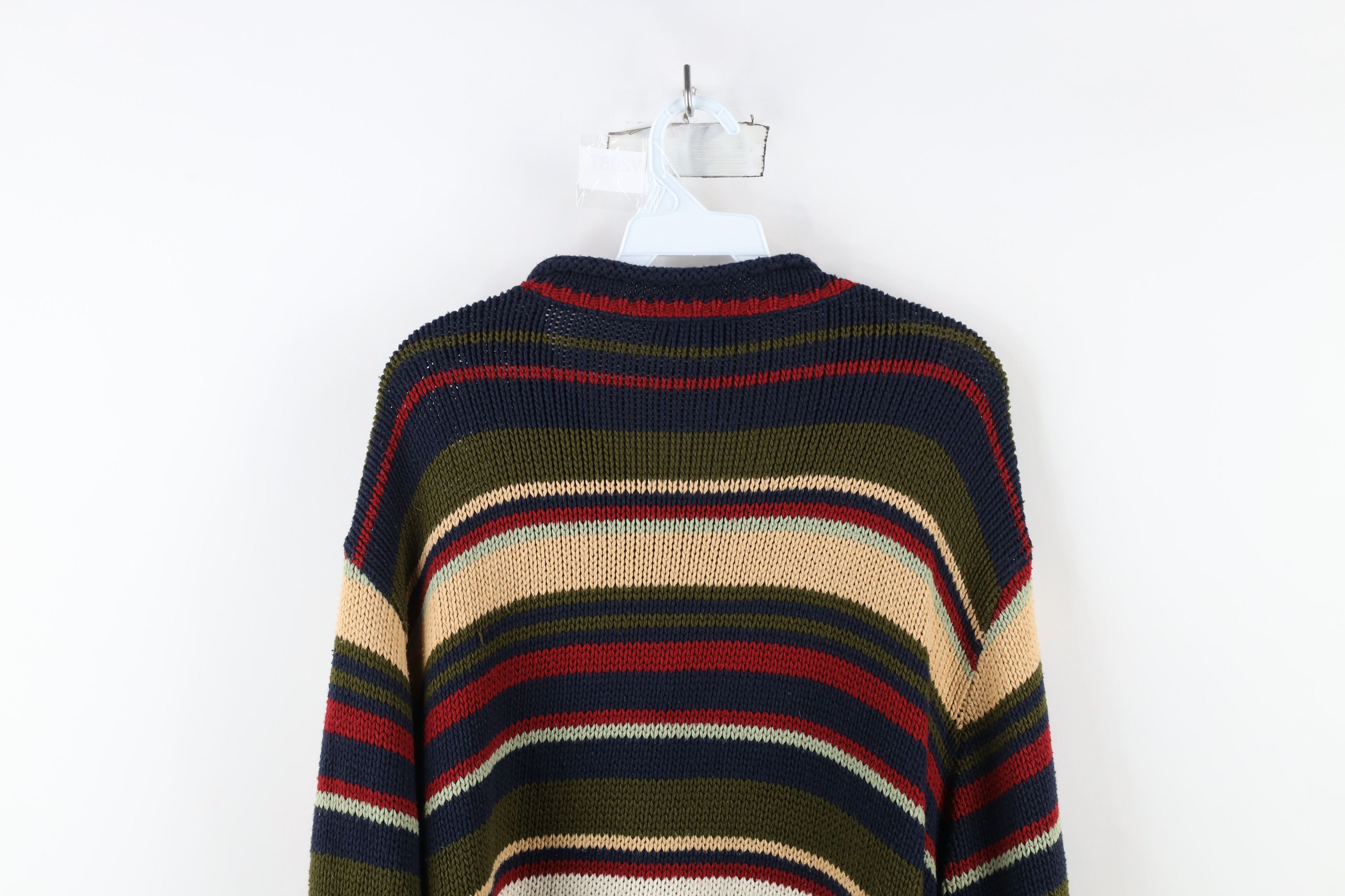 Vintage Vintage 90s Streetwear Striped Marled Knit Sweater USA Size 3XL / US 20-22 - 11 Thumbnail