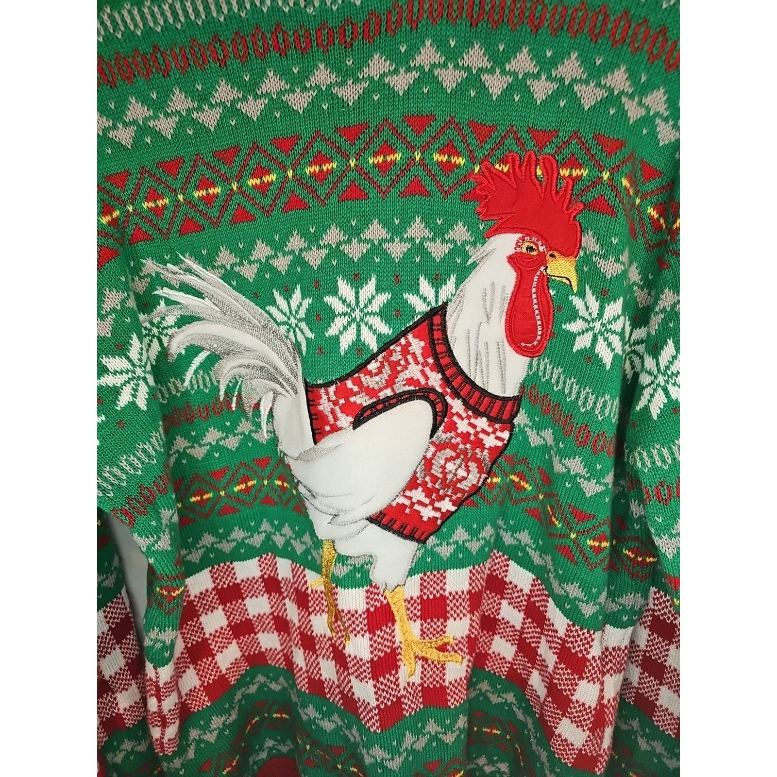 Other Blizzard Bay Ugly Christmas Sweater M Rooster Applique Size US M / EU 48-50 / 2 - 2 Thumbnail