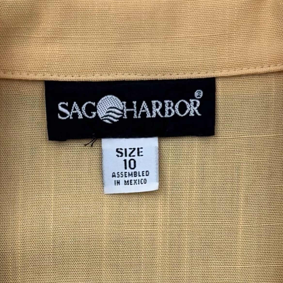 Vintage Sag Harbor Blazer Women Size 10 Vintage 90s Y2k Office Preppy Lightweight Jacket Notch Lapel Solid Yellow Midwest? (No) Size L / US 10 / IT 46 - 5 Thumbnail