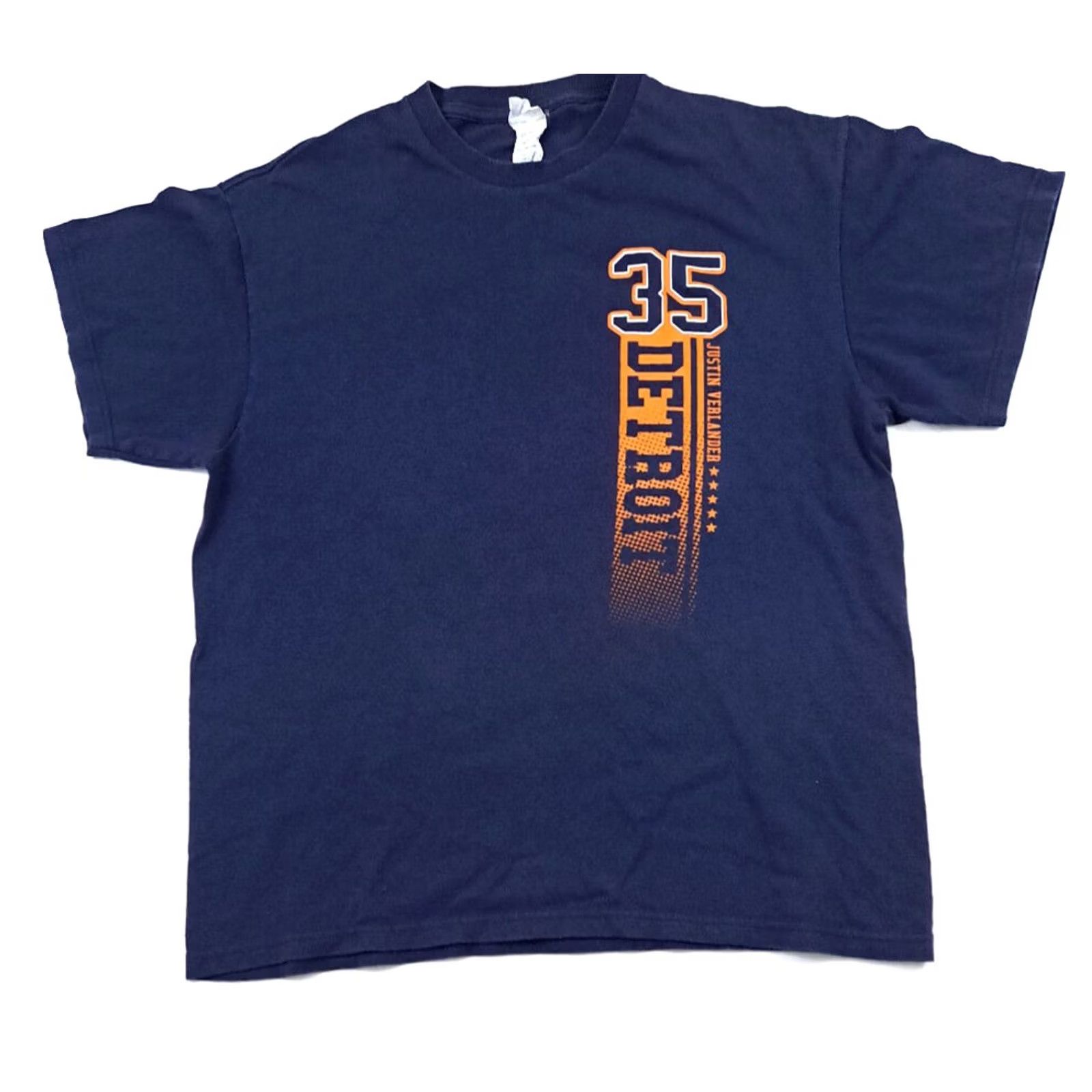 Vintage Vintage Detroit Tigers Baseball Justin Verlander Photo Shirt Large Blue Cotton Graphic Size US L / EU 52-54 / 3 - 3 Thumbnail