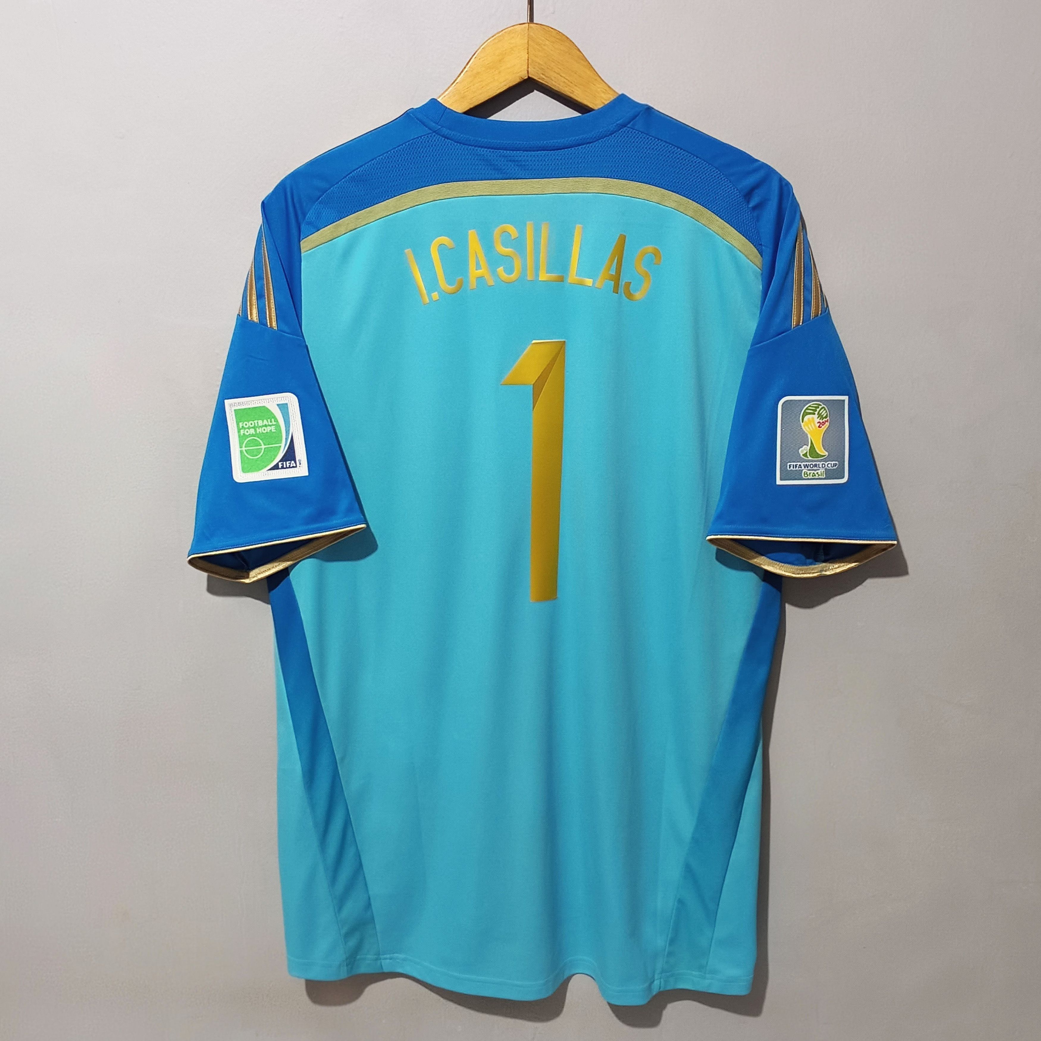 Adidas Spain World Cup 2014 Goalkeeper Jersey Iker Casillas Size US XL / EU 56 / 4 - 2 Thumbnail