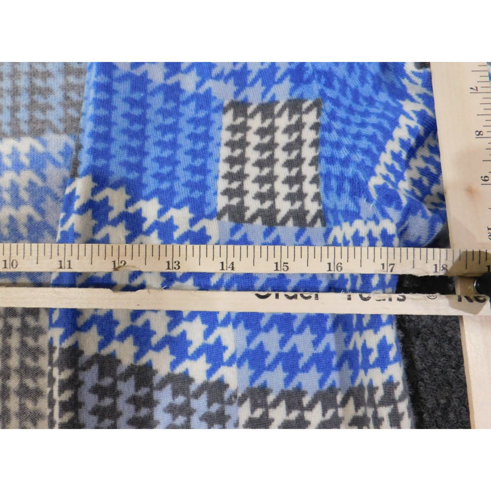 Talbots Talbots Sweater Cardigan Womens S Blue Wool Geometric Knit Geometric Vintage No Size S / US 4 / IT 40 - 6 Thumbnail
