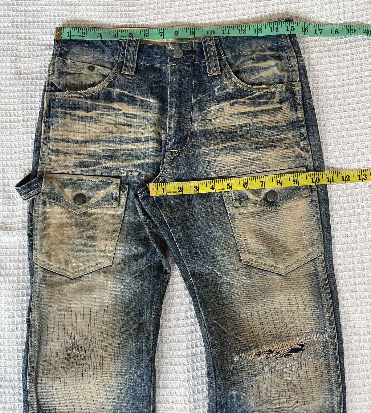 Hysteric Glamour Vintage 90s🔥BARTACK x QUADRO🔥Distressed Carpenter Denim Size US 30 / EU 46 - 6 Thumbnail