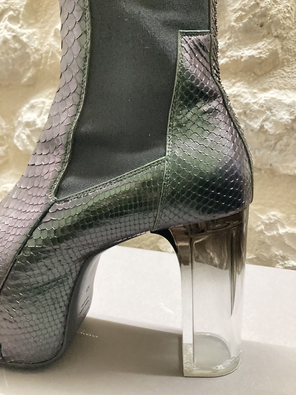 Rick Owens RICK OWENS Iridescent Python Platform Kiss Heels Size US 10 / EU 43 - 11 Thumbnail