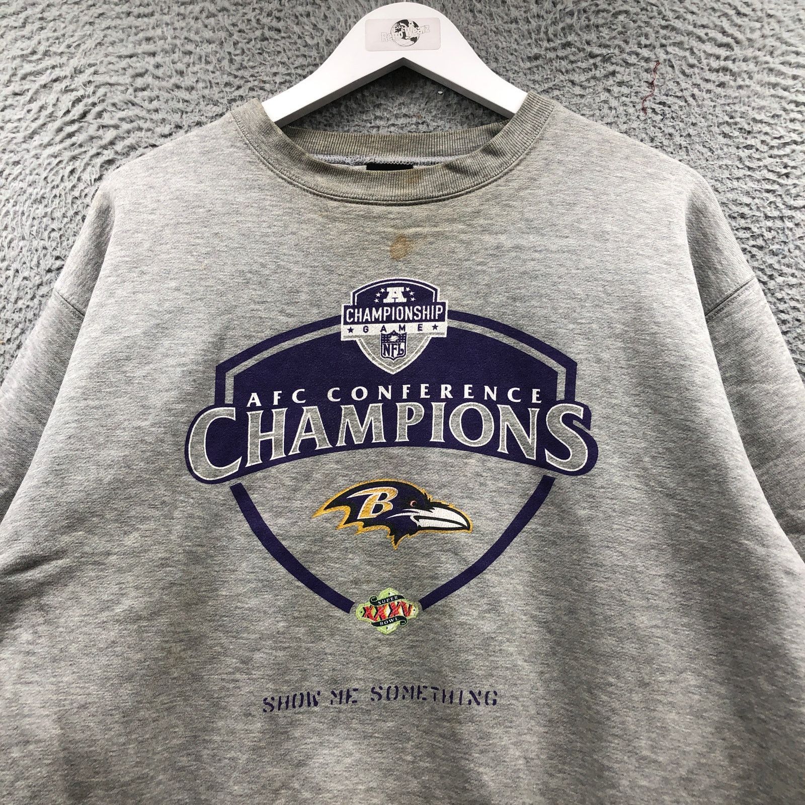 Nike VTG 2001 Nike Baltimore Ravens Super Bowl Sweatshirt Large Size US L / EU 52-54 / 3 - 10 Thumbnail