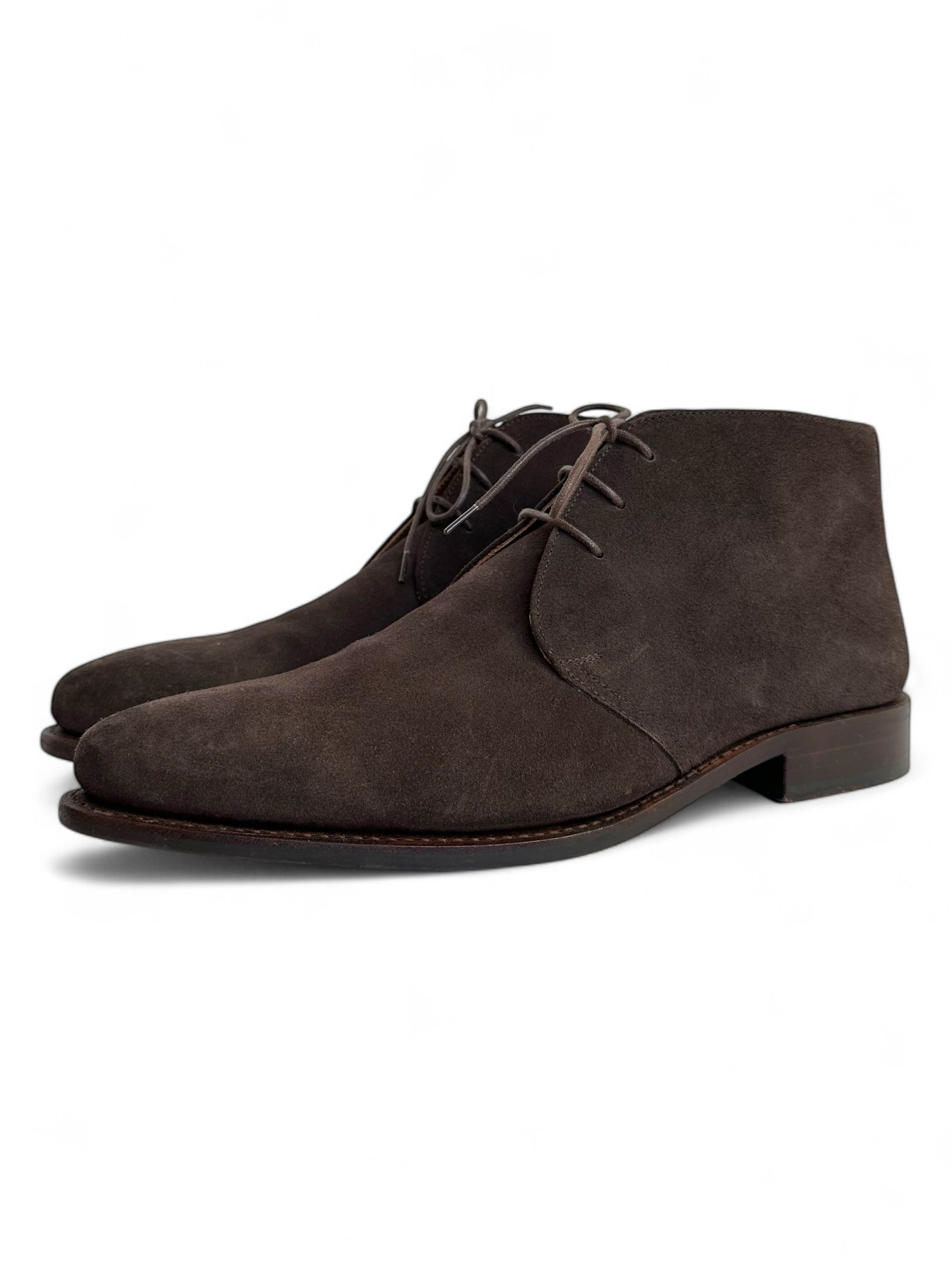 Crockett & Jones Prime Shoes CARDIFF Suede Lace Up Hand Made Boots Size US 10.5 / EU 43-44 - 3 Thumbnail