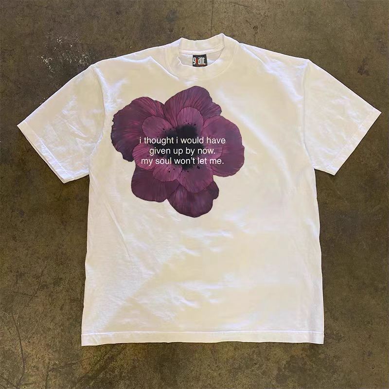 Other White street casual retro flower print tee Size US M / EU 48-50 / 2 - 1 Thumbnail