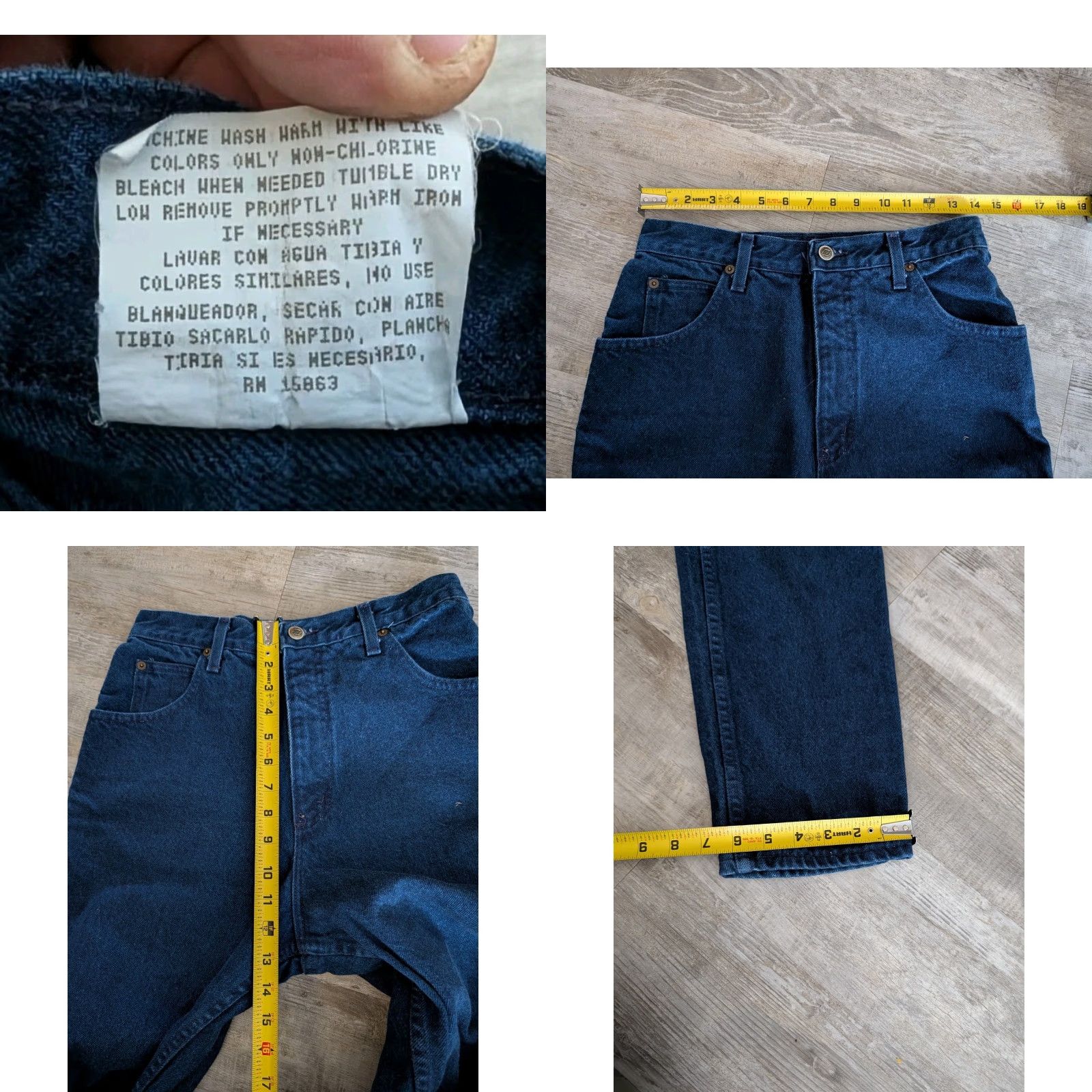 Vintage VINTAGE ZENA Jeans WOMENS Denim Size 10 High Rise 28x32 Blue 100% Cotton Mom Western USA Made Womens Size 32" / US 10 / IT 46 - 8 Thumbnail