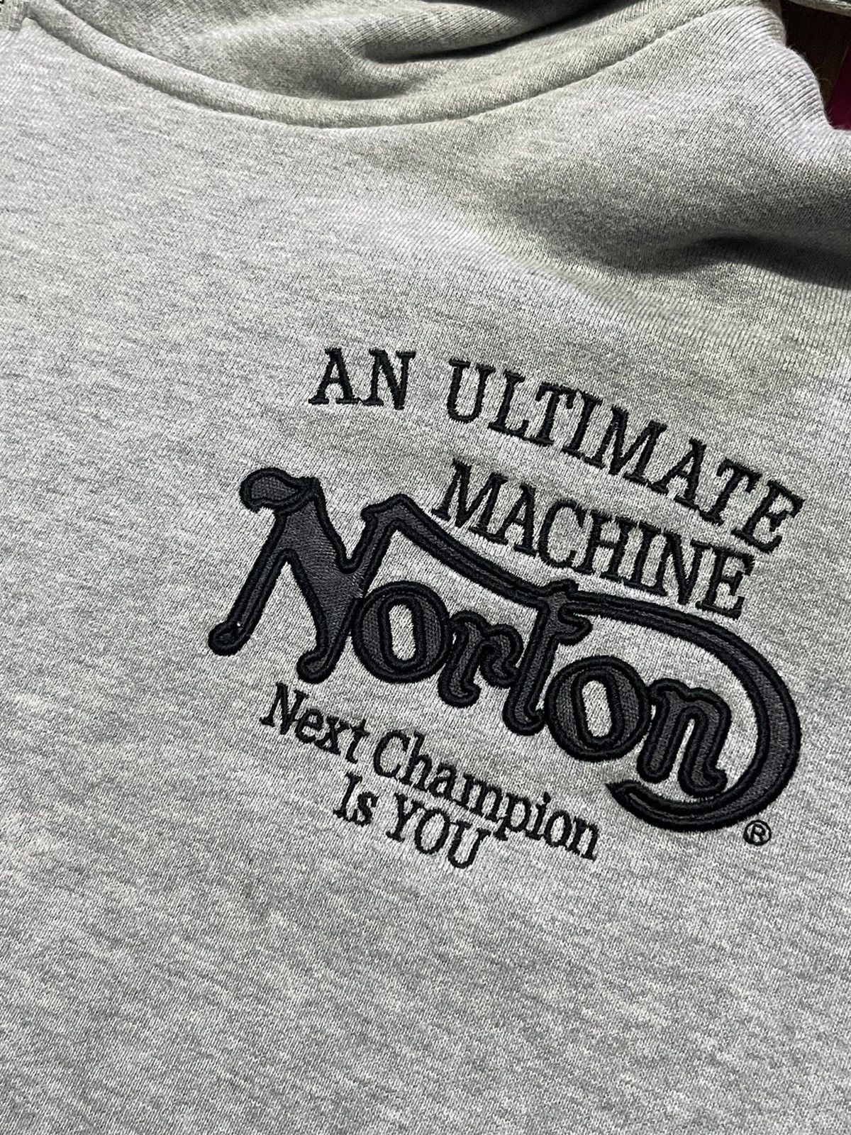 If Six Was Nine NORTON Y2K ZIPPER HOODIE with full embroidery motif Size US L / EU 52-54 / 3 - 7 Thumbnail