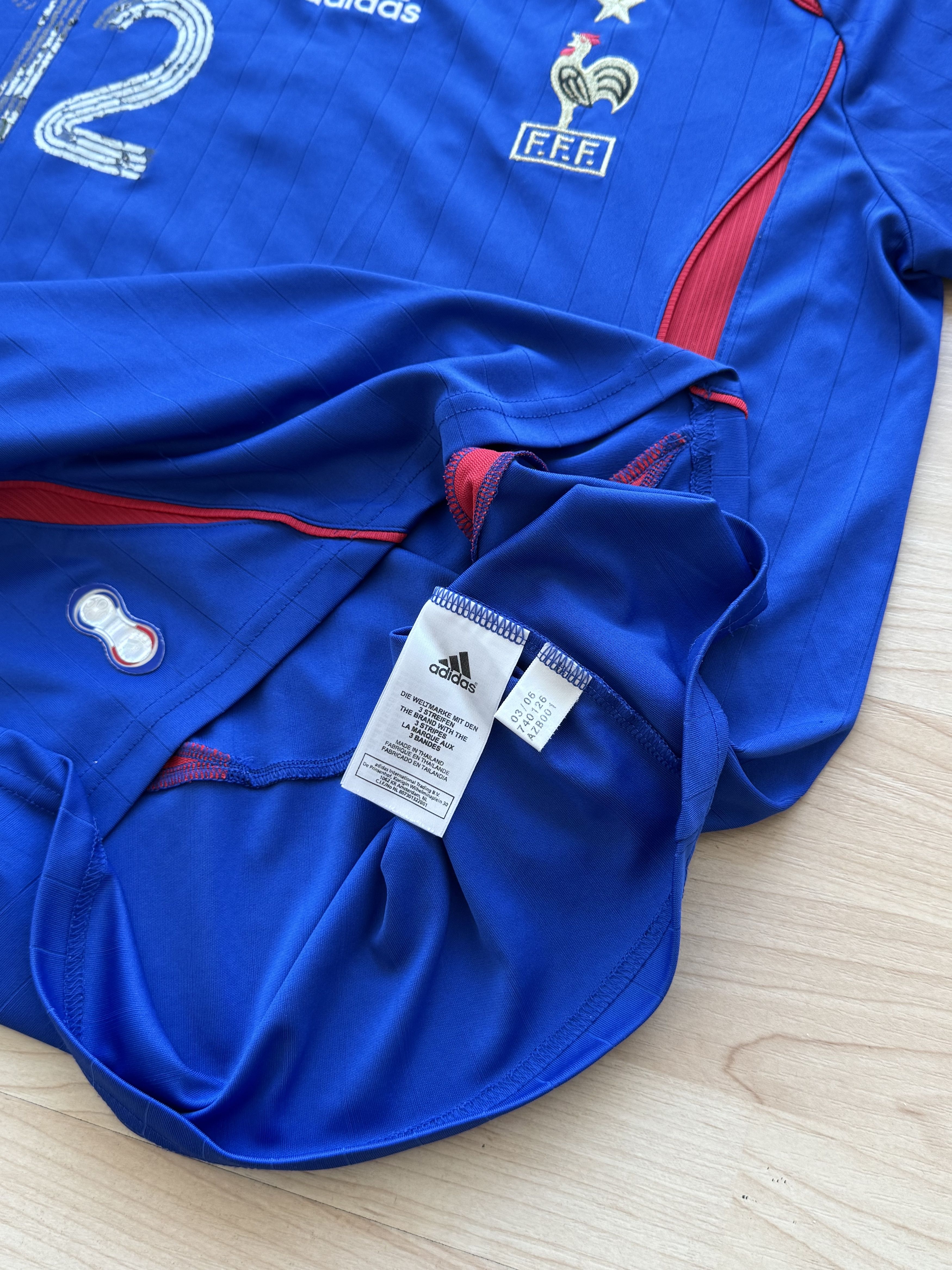 Adidas Football shirt soccer FC France Home 2006/2007 Size US M / EU 48-50 / 2 - 9 Thumbnail