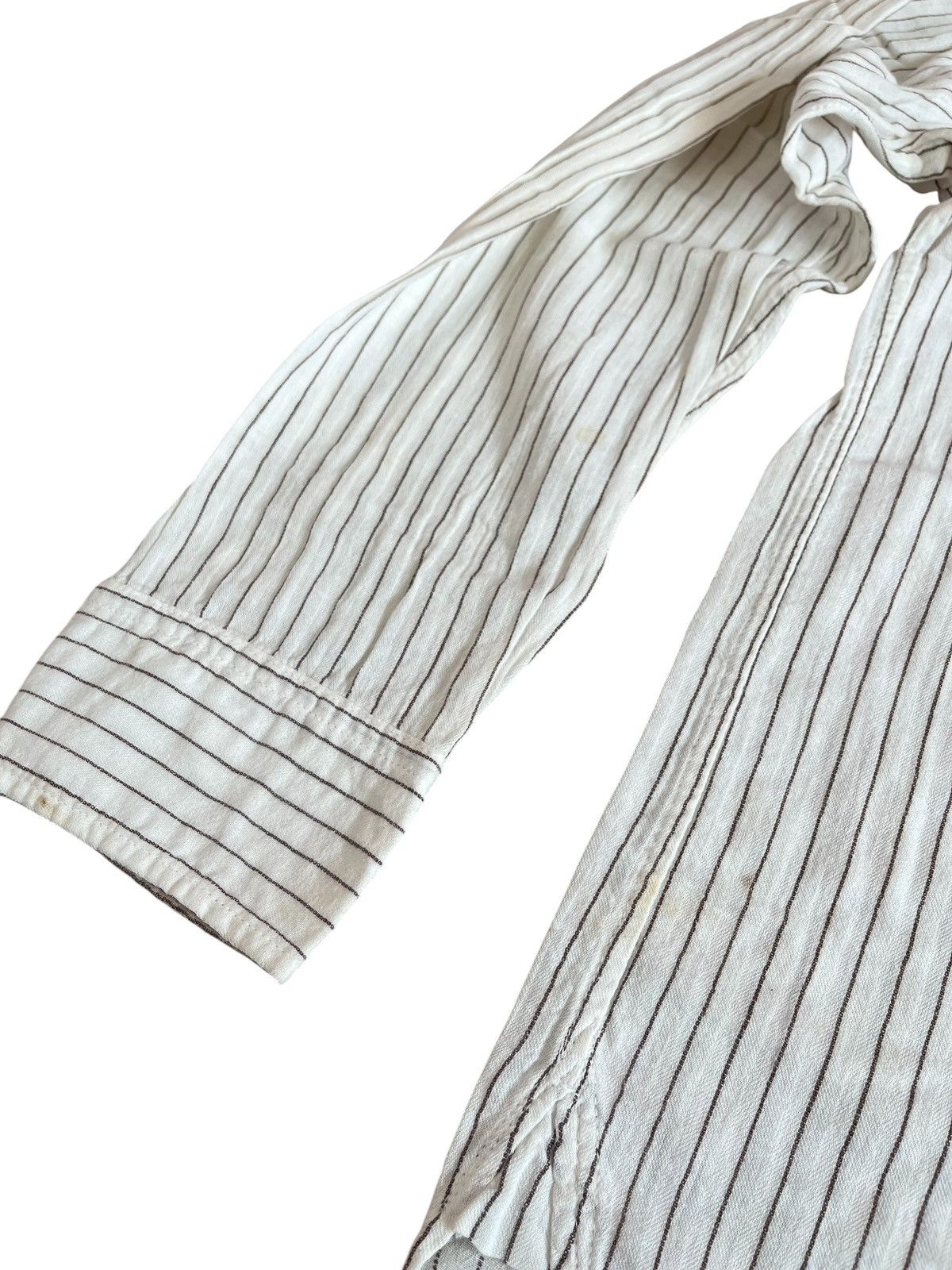 Issey Miyake TAX FREE 🇺🇸 issey miyake plantation striped collarless shirt Size US M / EU 48-50 / 2 - 2 Thumbnail