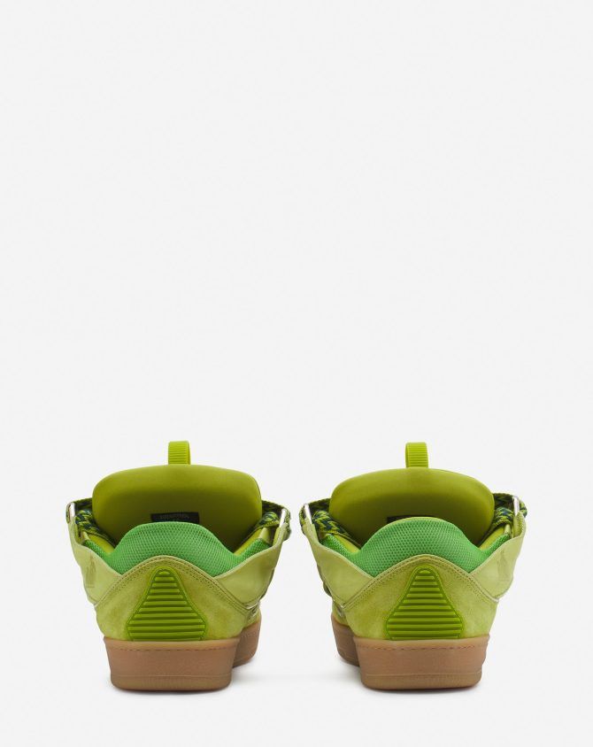 Lanvin o1w1db10325 Curb Leather Sneakers in Green Size US 12 / EU 45 - 3 Thumbnail
