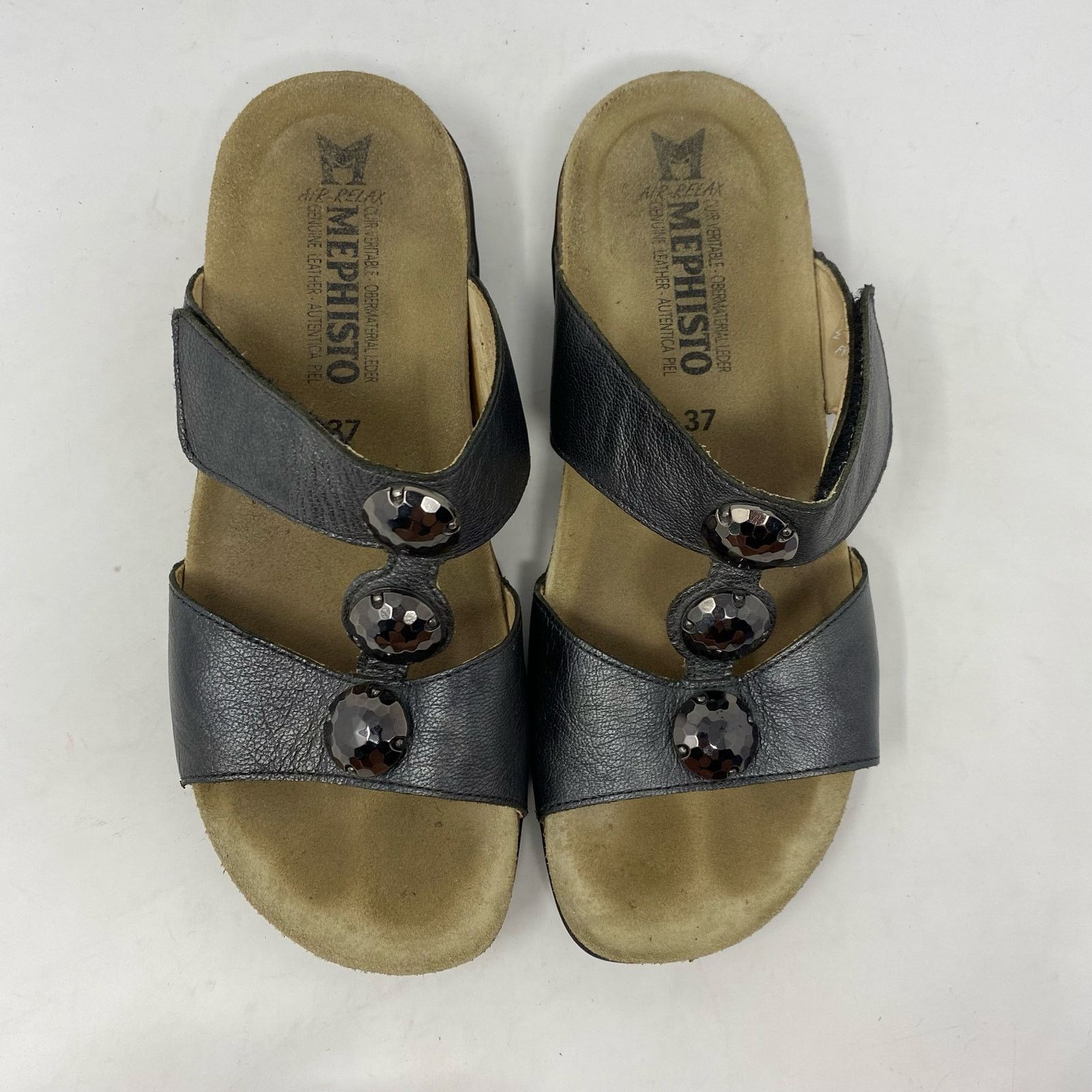 Mephisto Mephisto Air Relax Leather T-Strap Slide On Sandals Size 6.5 Size US 6.5 / IT 36.5 - 3 Thumbnail
