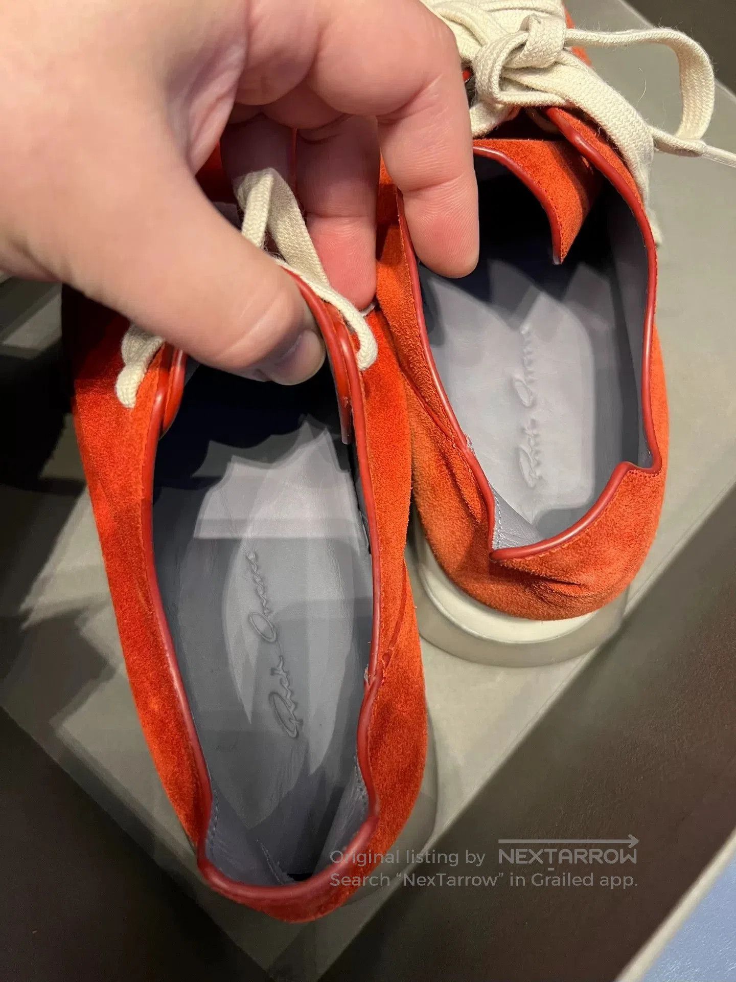 Rick Owens Rick Owens Red Suede Crystal Sole Shoes. Size US 7 / IT 37 - 6 Thumbnail