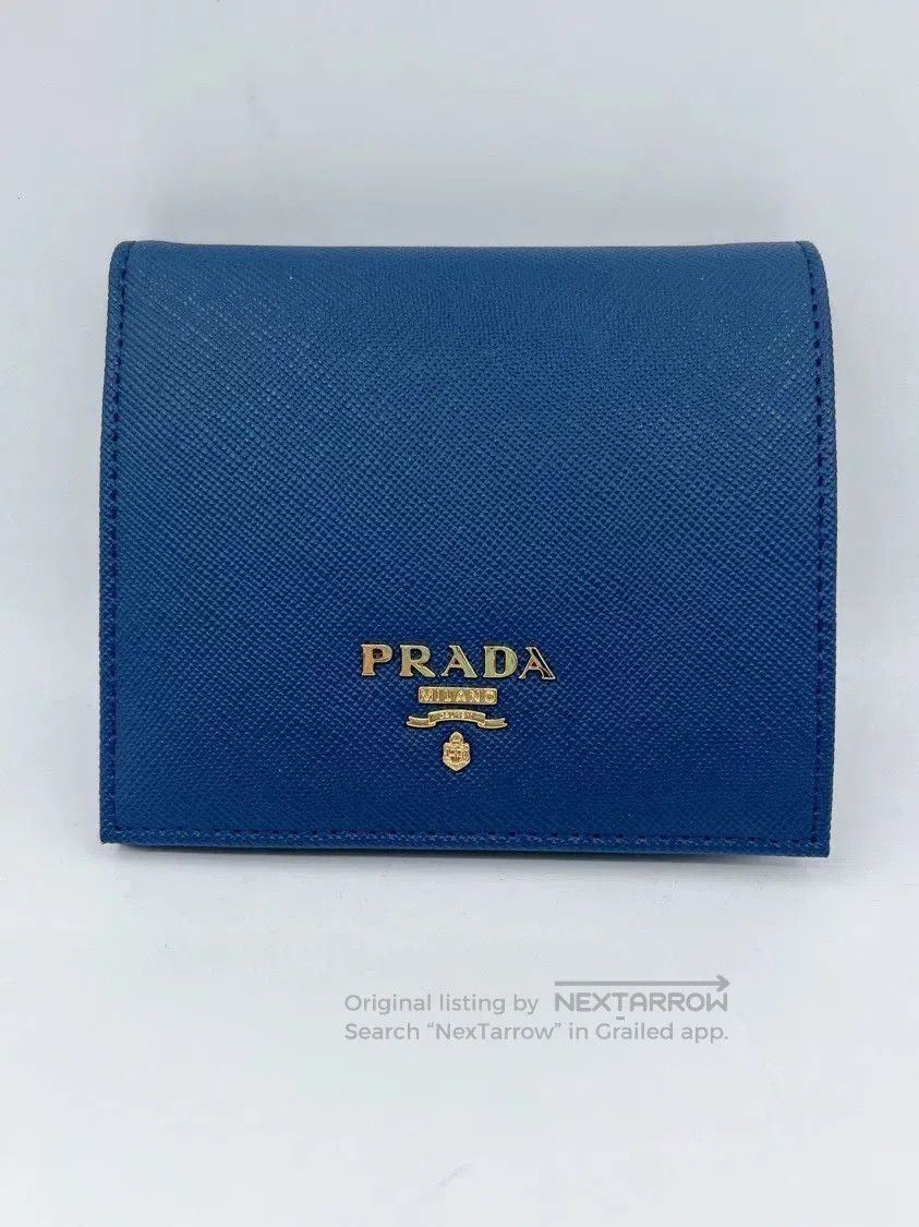 Prada Prada Dark Blue Short Wallet. Size ONE SIZE - 1 Thumbnail