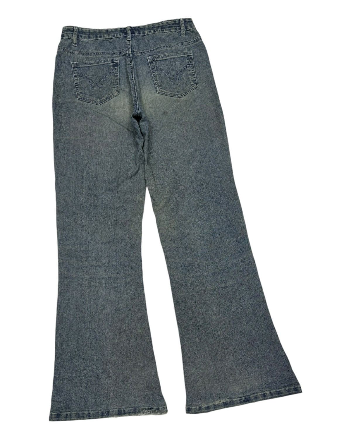 If Six Was Nine Vintage Stog Flare Jeans Flower Embroidery Denim Size US 30 / EU 46 - 6 Thumbnail