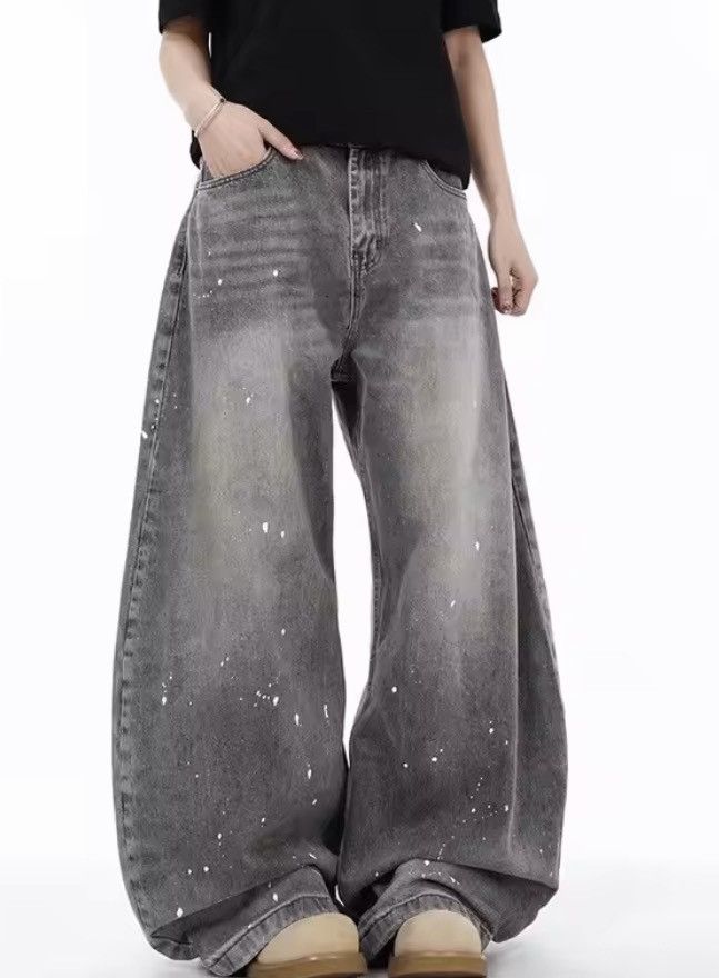 Japanese Brand Y2k Splash-ink Denim Pant Size US 31 - 5 Thumbnail
