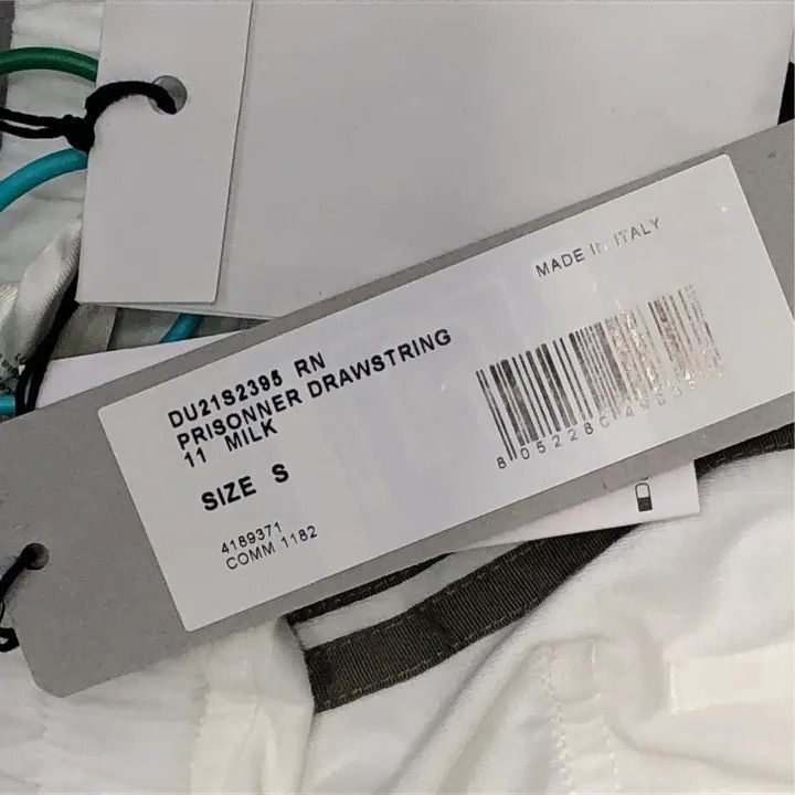 Rick Owens Drkshdw Rick Owens DRKSHDW Men's White Drawstring Pants Size US 28 / EU 44 - 3 Thumbnail
