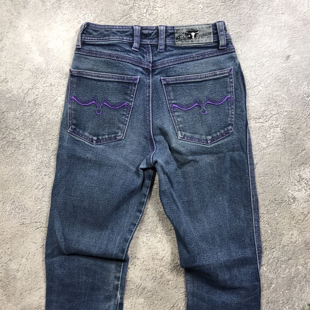 Vintage Vintage Y2K Distressed Flared Jeans Grunge Thrashed Baggy 28 Size 28" / US 6 / IT 42 - 6 Thumbnail
